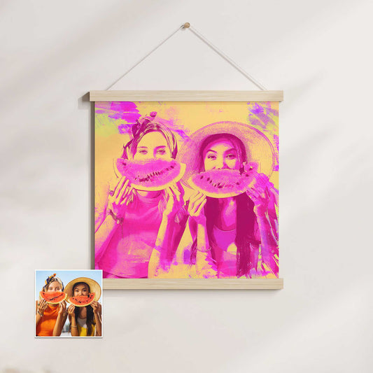 Add a splash of happiness and comfort to your space with our Personalised Pink & Yellow Watercolor Poster Hanger. The realistic watercolor effect in pink and yellow hues brings a vibrant and joyful vibe. Crafted with gallery-quality paper