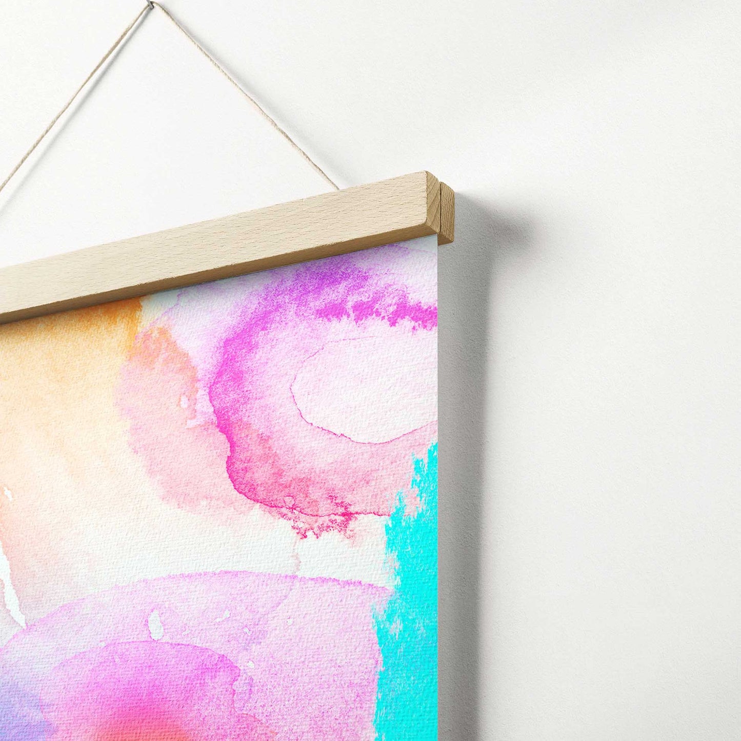 Unleash your creativity with the Personalised Watercolor Texture Poster Hanger. Painted from your photo in a captivating watercolour style, this custom piece showcases a traditional texture that adds an elegant and chic vibe to your home decor
