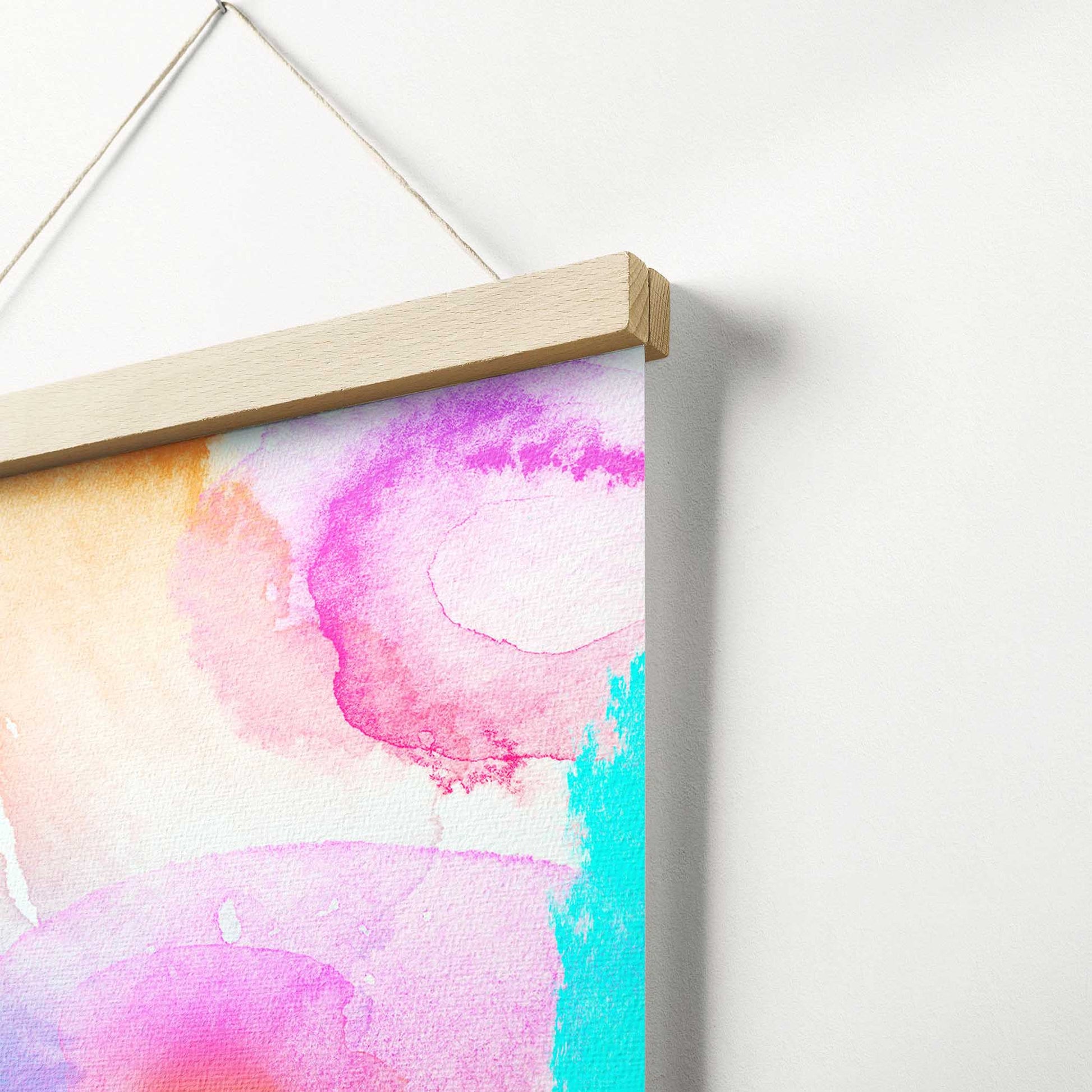 Personalised Pink Engraving Poster Hanger: Infuse your home with a burst of energy and creativity. The vibrant colors, bold design, and engraving texture combine to create a unique and eye-catching piece of wall art
