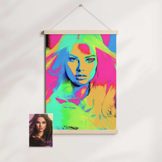 The Personalised Graffiti Street Art Poster Hanger combines the energy of street art with the personal touch of your own photo. Print your cherished image with a graffiti style and street art filter, creating a cool and vibrant print