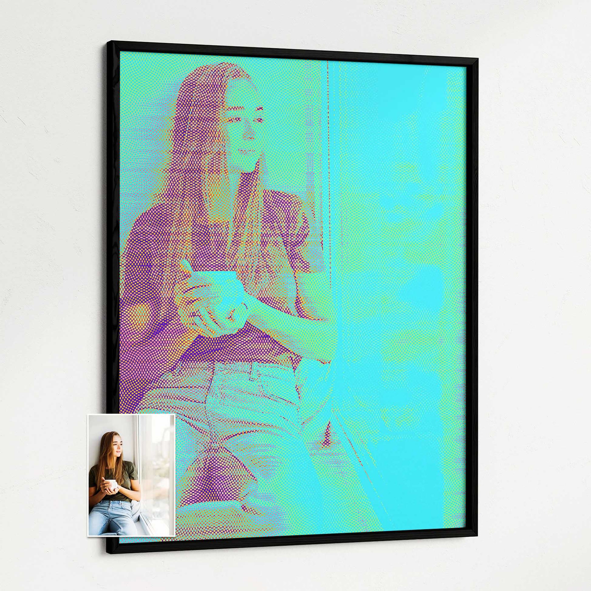 Bring a breath of fresh air to your walls with our Personalised Blue Engraved Framed Print. The cool and tranquil hues of this artwork evoke the serenity of a sea breeze, creating a relaxing atmosphere. Printed from your photo