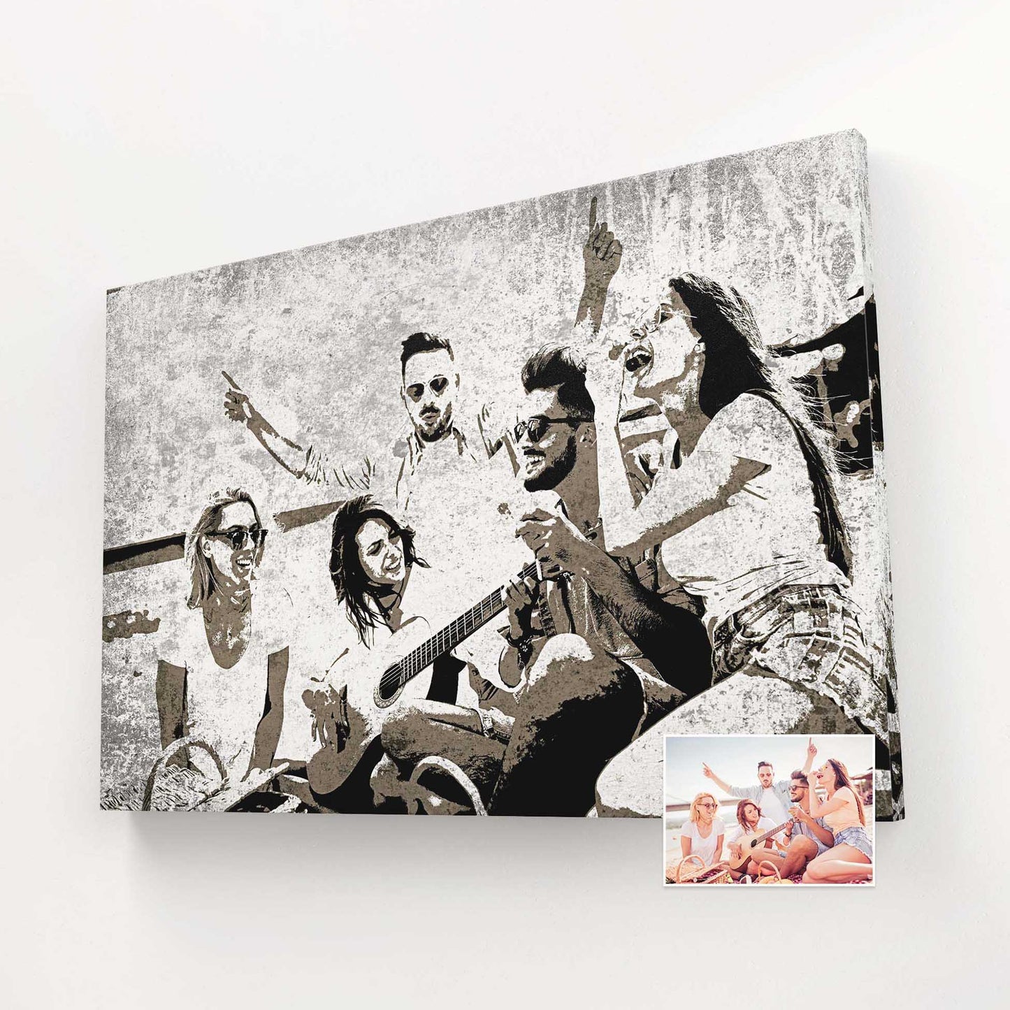 Add a contemporary twist to your home decor with our Personalised Black & White Urban Street Art Canvas. These striking pieces are created by transforming your favorite photo into a minimalist masterpiece