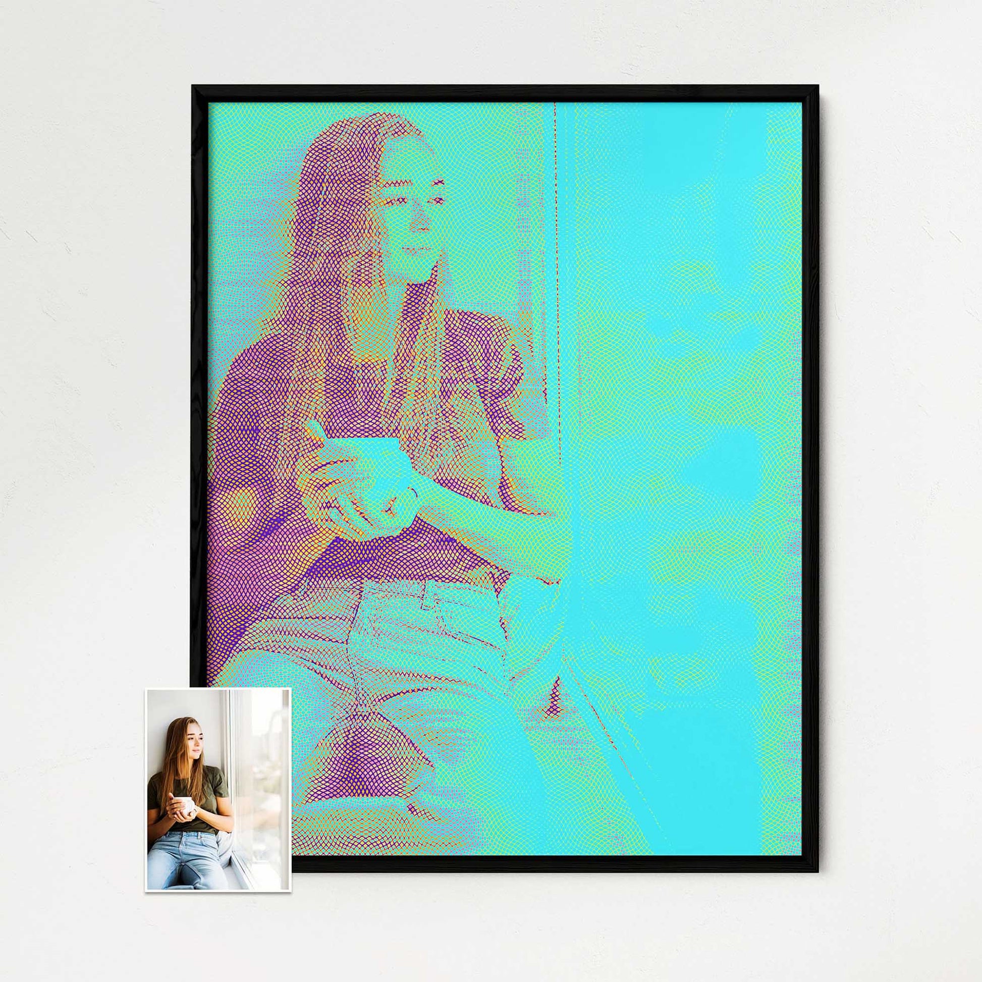 Immerse yourself in the captivating beauty of our Personalised Blue Engraved Framed Print. With its fresh and cool tones reminiscent of a sea breeze, it brings a sense of tranquility and calmness to your space. Printed from your photo