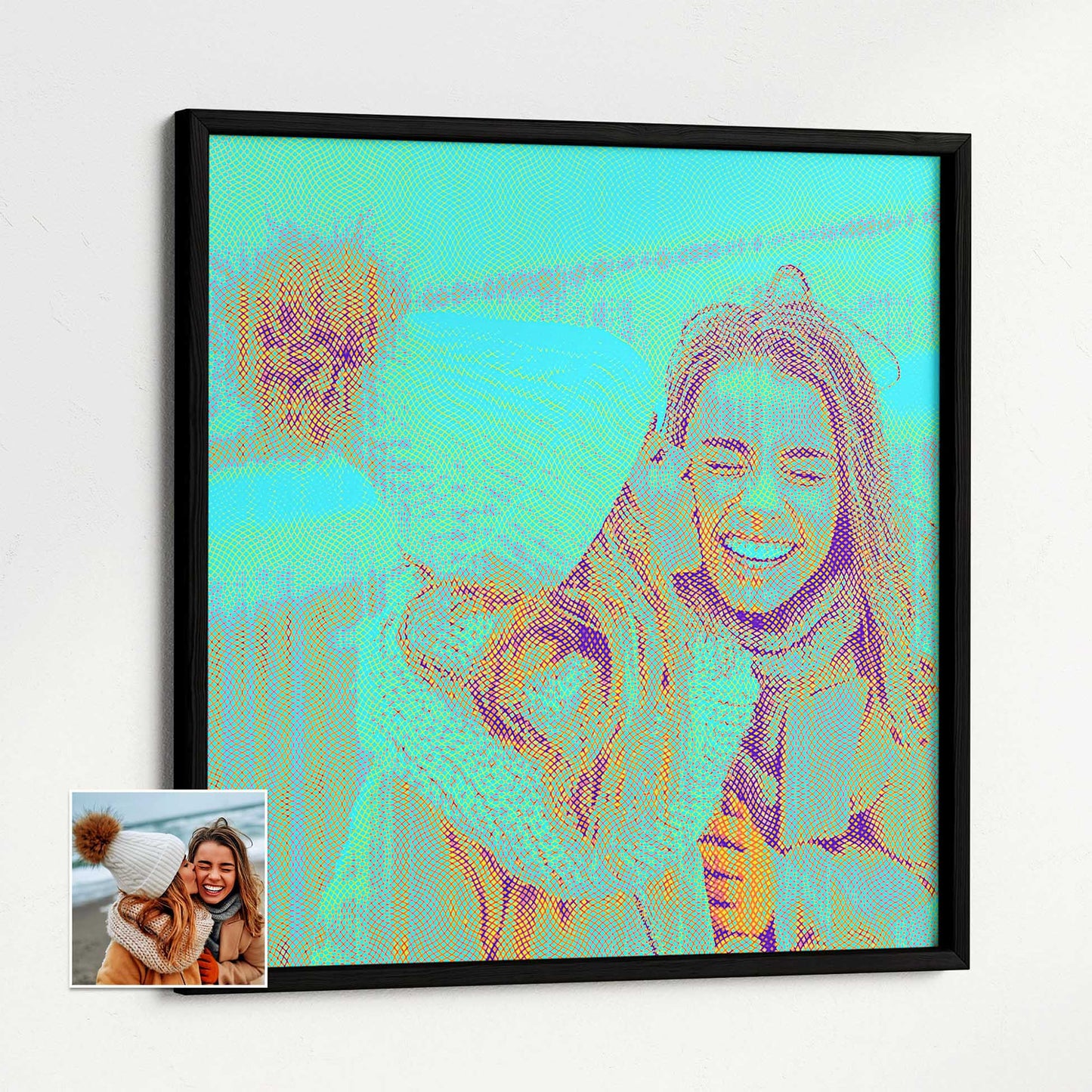 Infuse your space with the serene beauty of our Personalised Blue Engraved Framed Print. With its fresh and cool hues reminiscent of a sea breeze, it creates a chill atmosphere that soothes the soul. This unique artwork, made from your photo