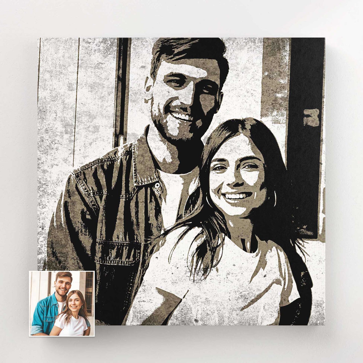 Discover the allure of minimalism with our Personalised Black & White Urban Street Art Canvas. The simple yet impactful design brings a sense of sophistication to any space. Whether as a gift or for your own collection