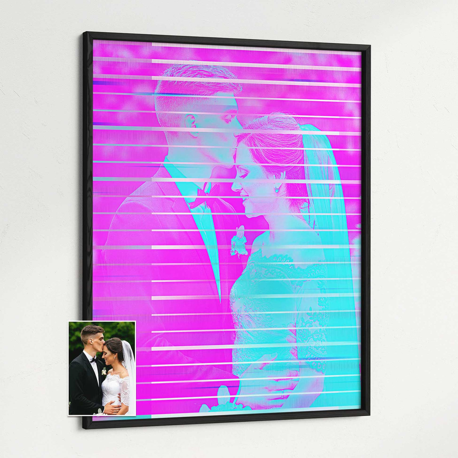 Elevate your space with our Personalised Purple & Blue Framed Print. The vibrant and vivid colors create an eye-catching image that sparks creativity and adds a fun and cool touch to any room. With its unique and beautiful design