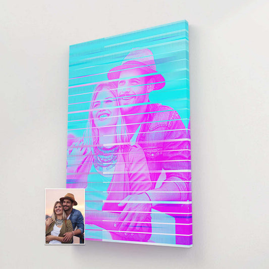 Create a personalized Purple & Blue Canvas that captures your favorite photo with stunning details. The unique texture and effect bring a touch of artistic flair to any space. This original piece is both elegant and vibrant