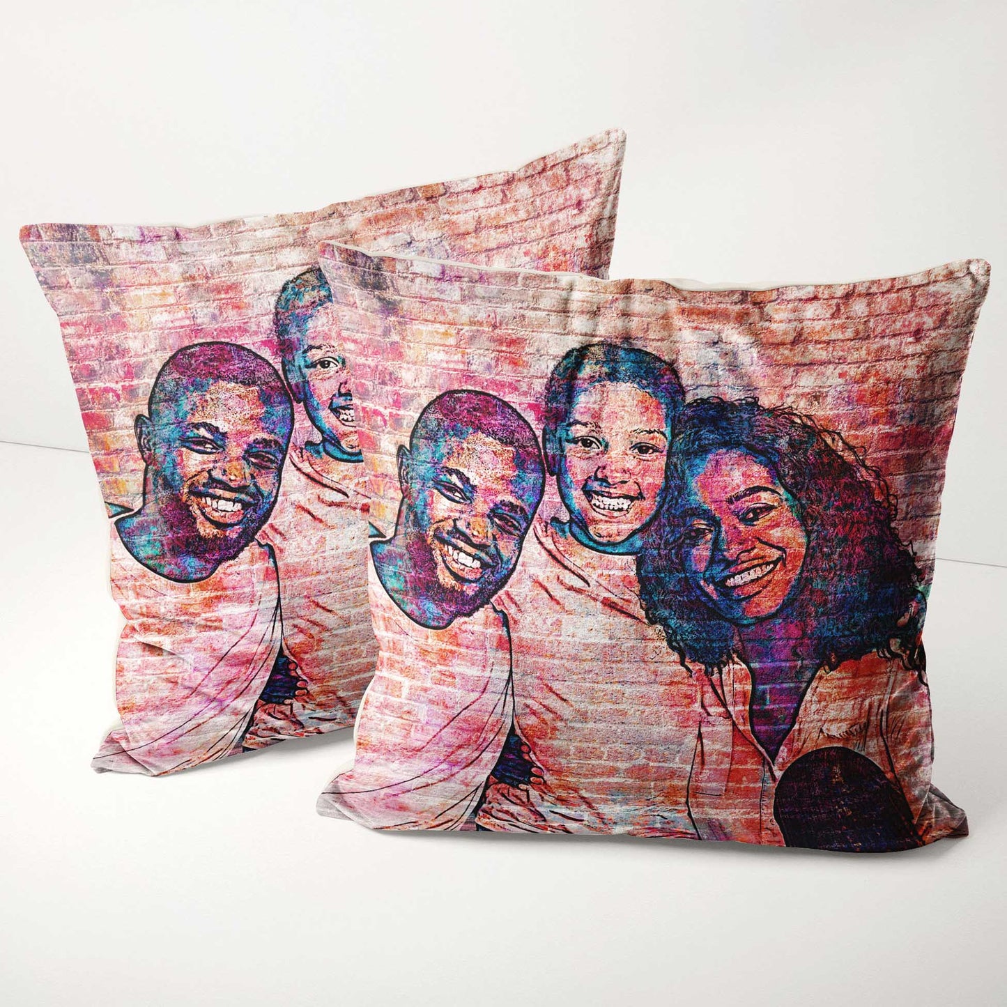 Immerse yourself in the world of urban art with the Personalised Brick Graffiti Street Art Cushion. Crafted with care and made from soft velvet, it offers a cozy and plush feel. Personalise it with a print from your photo