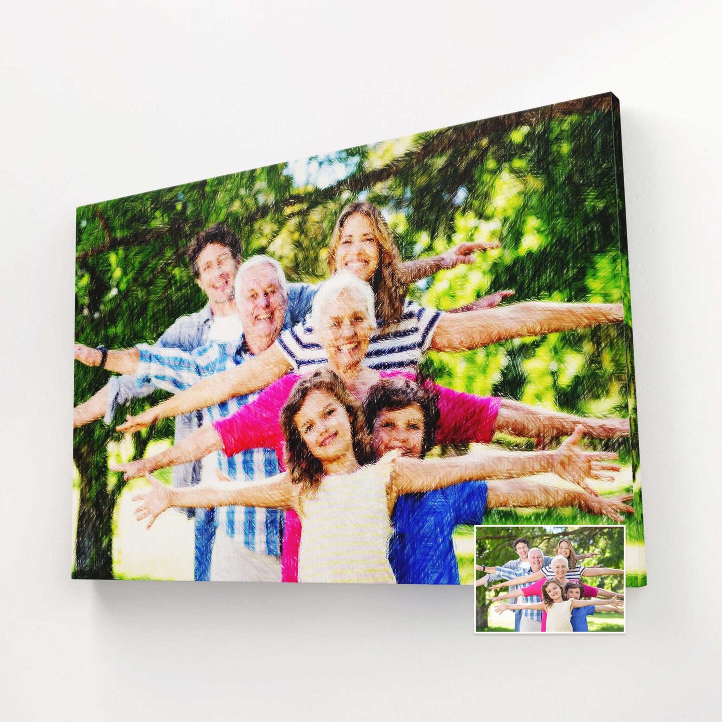 Transform your favorite memories into stunning works of art with our Personalised Colour Drawing Canvas. Our talented artists meticulously recreate your photos, capturing every detail with their creative flair