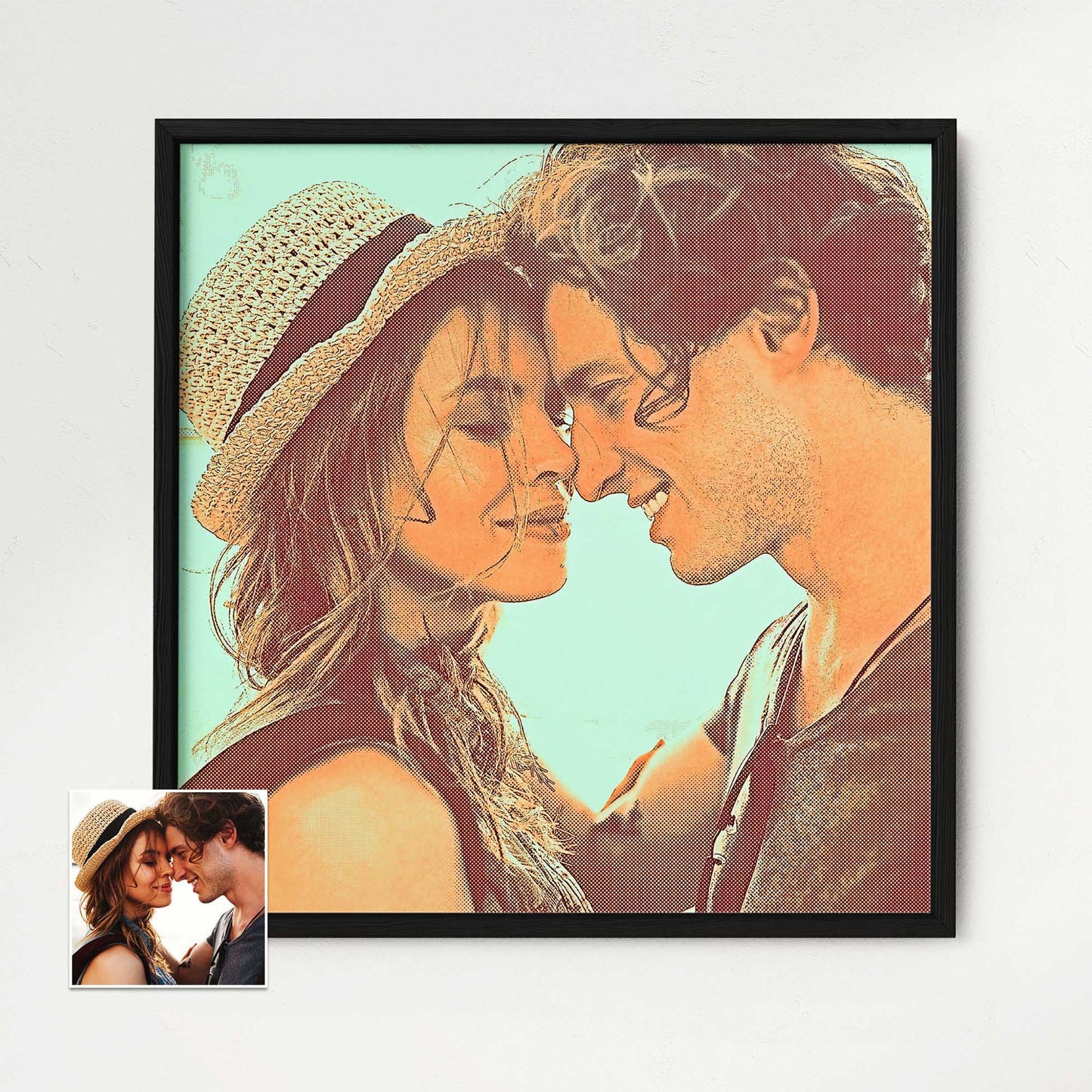 Add a touch of creativity to your home decor with a Personalised Crosshatch Drawing Framed Print. The vivid and colorful rendition of your photo, with its pencil effect and unique crosshatch texture, transforms it into a one-of-a-kind art