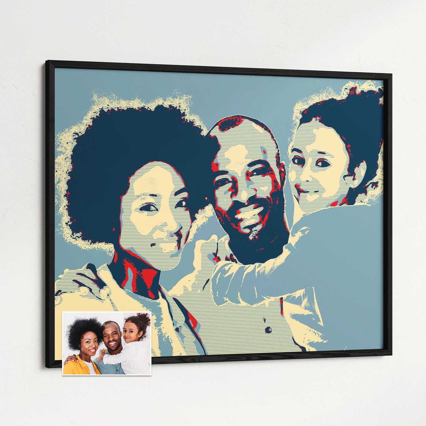 Celebrate special moments with a Personalised Election Poster Framed Print. This original and vibrant artwork, created from your photo, showcases a cool and sharp pop art effect that brings a modern and bold flair to any space
