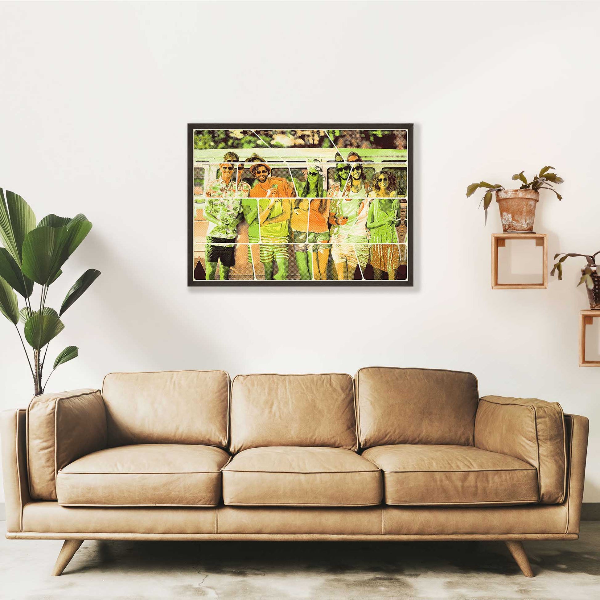 Unleash your inner comic book enthusiast with a Personalised Vintage Comics Framed Print. The retro effect and old-school texture transport you to the nostalgic world of vintage comics. The full-color print, featuring vibrant green and orange