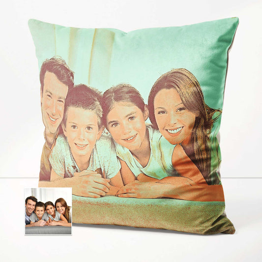 Create a vibrant and contemporary atmosphere in your home with the Personalised Orange and Green Cushion. This custom-designed cushion features a digital art print, inspired by your own photo, which adds a fresh and trendy touch 