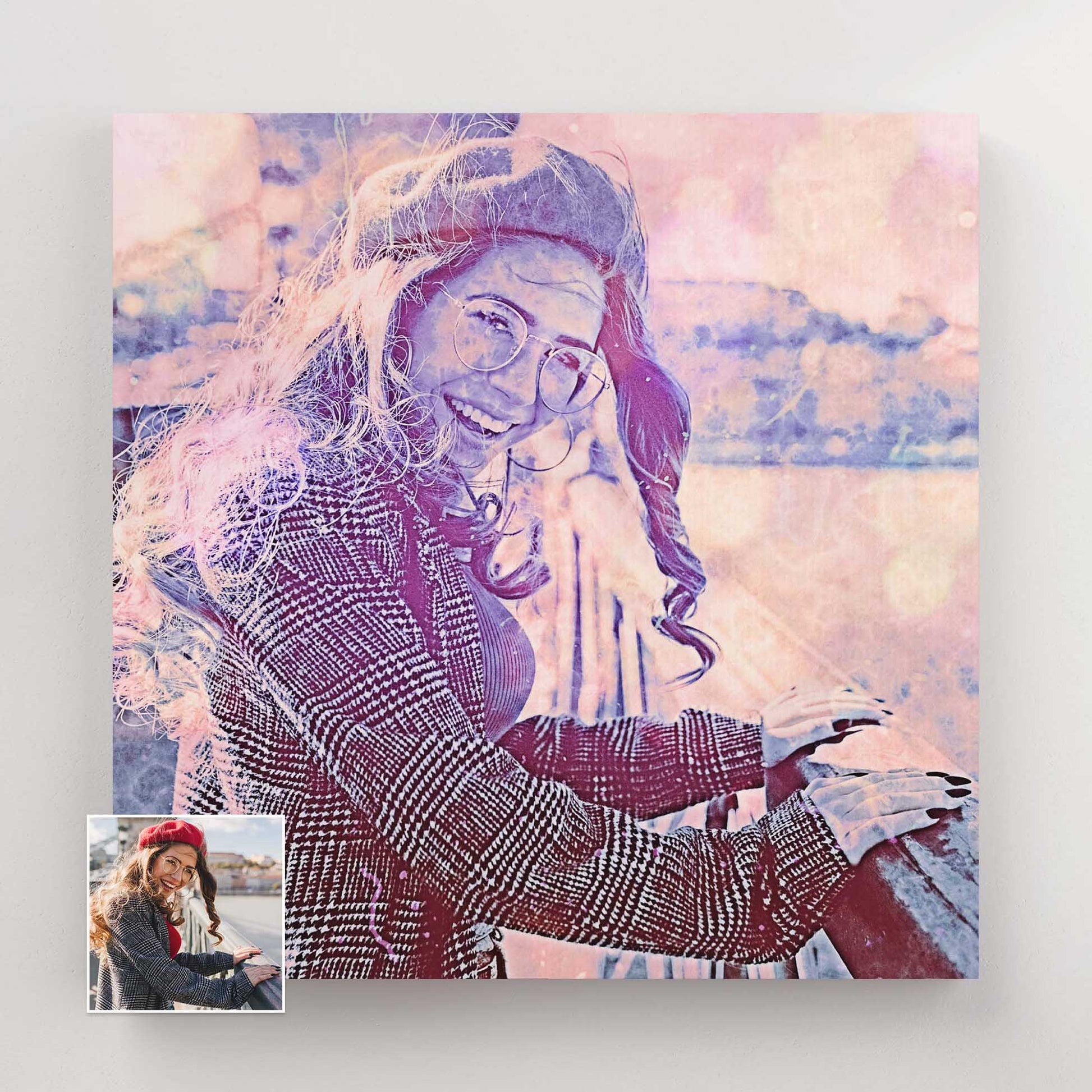 Immerse yourself in a world of vibrant, bright, and personalized art with our Special Purple FX Canvas. Handmade with care, this canvas print brings your favorite photo to life, infusing it with an explosion of colors and a touch of magic