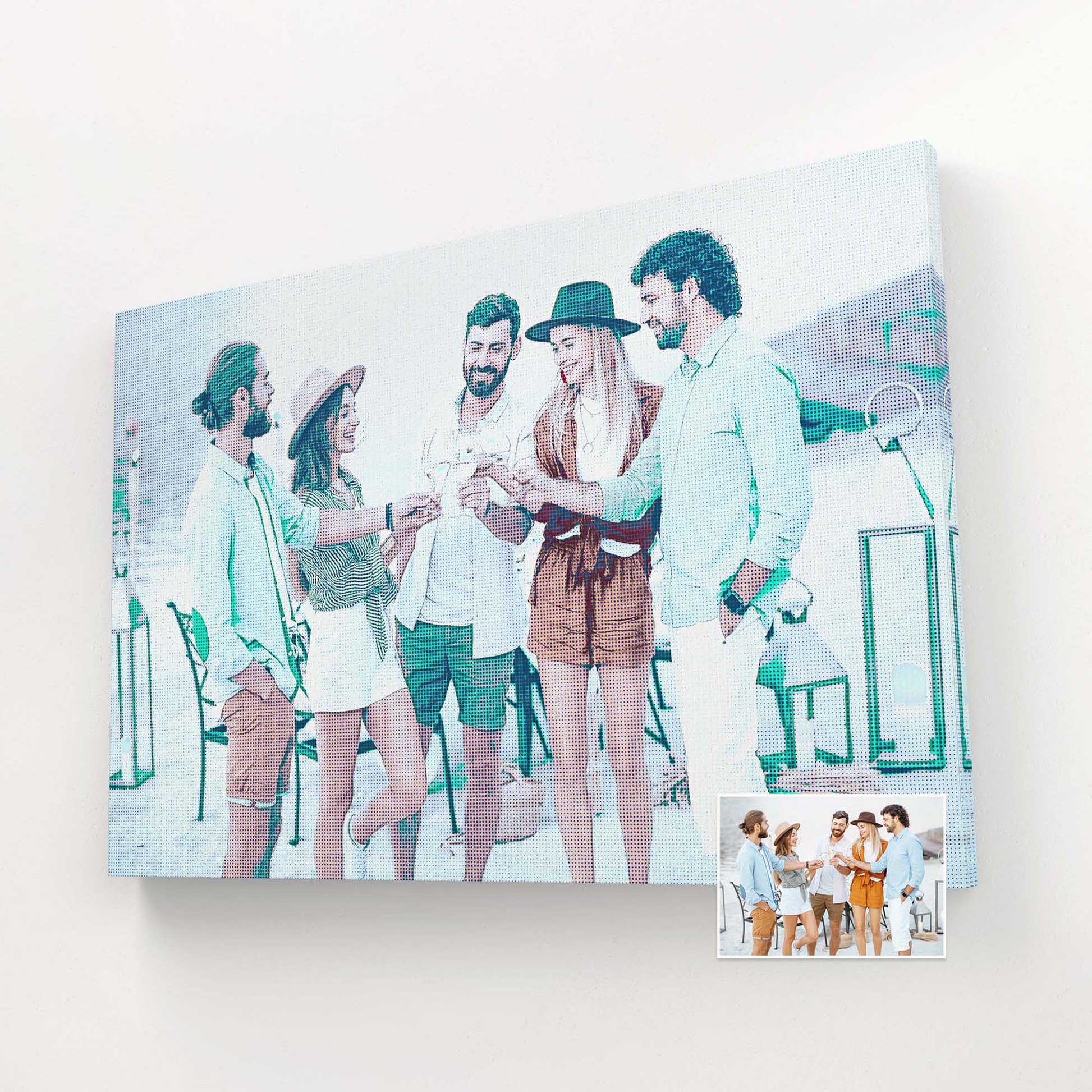 Unleash your inner creativity with our Personalised Green Grunge Canvas. This vibrant and handmade wall art captures the happy and fun energy of your photo, creating a trendy and cool piece for your home