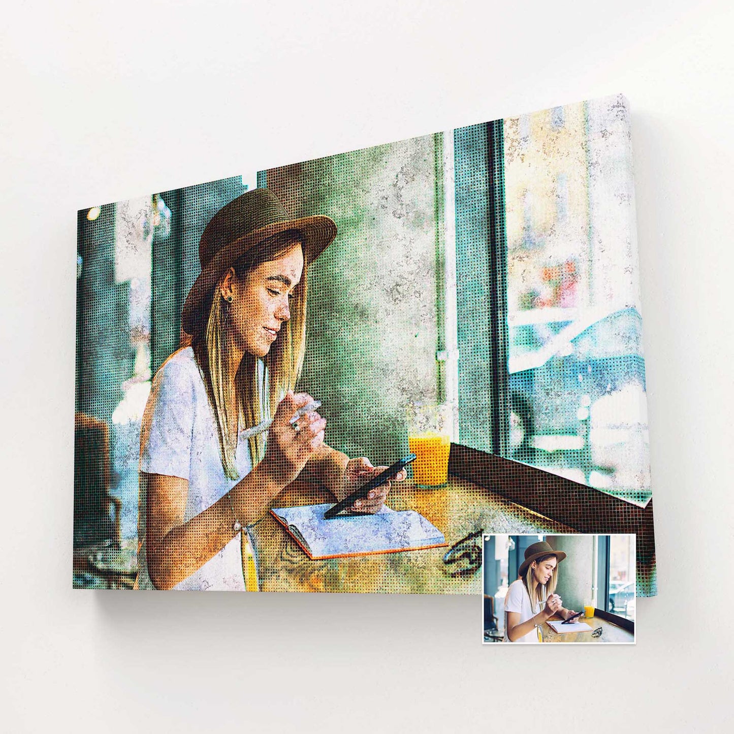 Elevate your space with the coolness and trendiness of our Personalised Retro Grunge FX Canvas. Printed from your photo, this unique wall art captures the essence of the 90s vibe and brings a novelty touch to your home decor