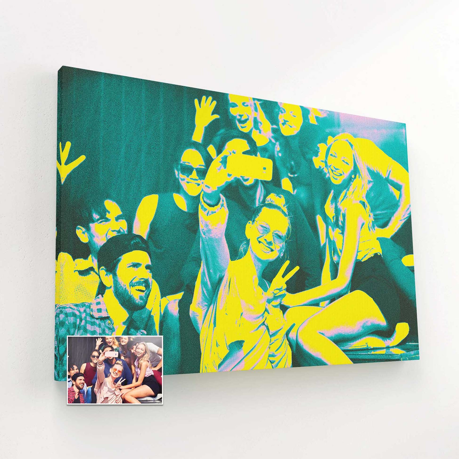 Transform your walls into a stunning display of art with the Personalised Acid Yellow Canvas