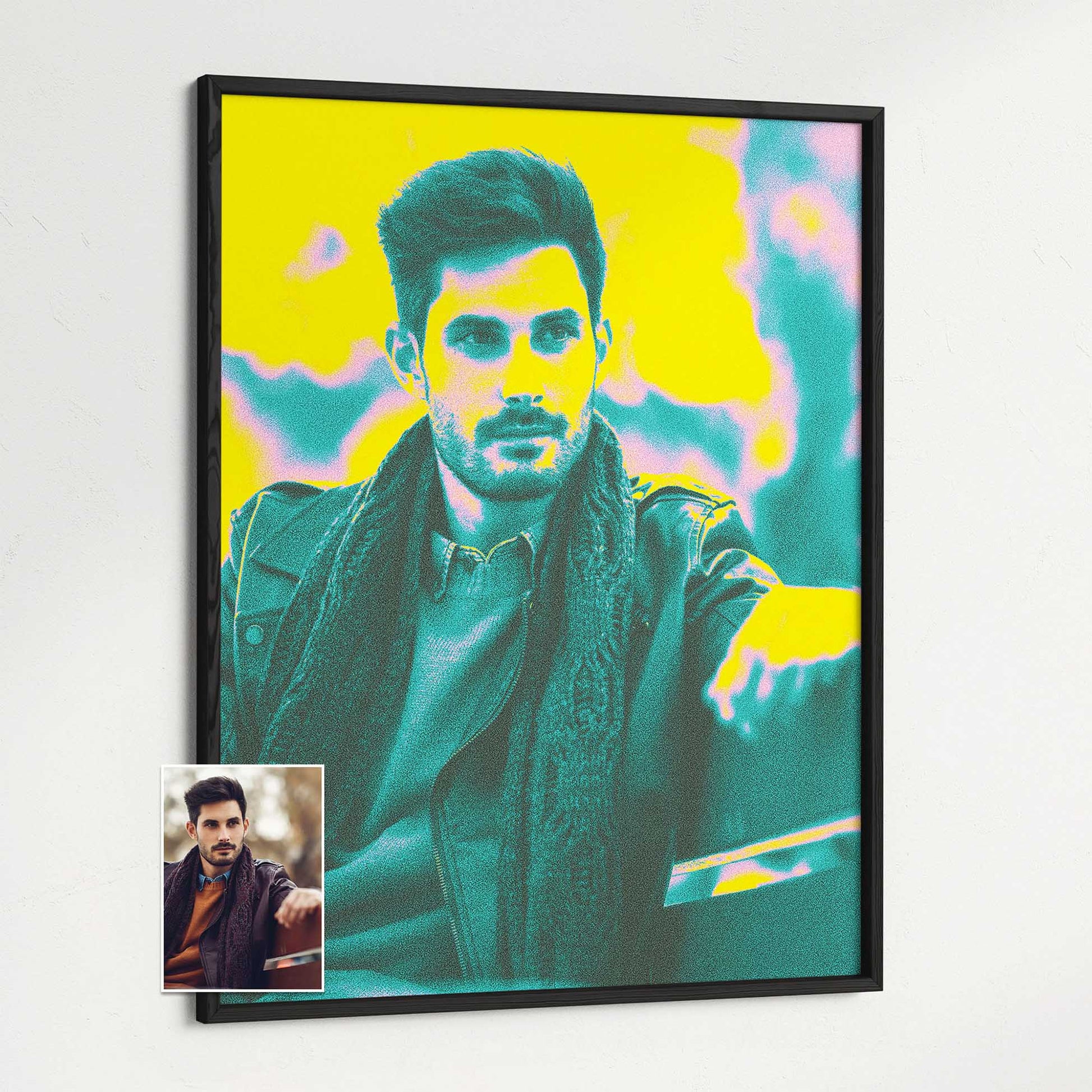 Transform your home decor with the vibrant and colorful Personalised Acid Yellow Framed Print. Its bright and vivid design brings a unique and creative element to your interior design. Crafted with a wooden frame and printed thick paper