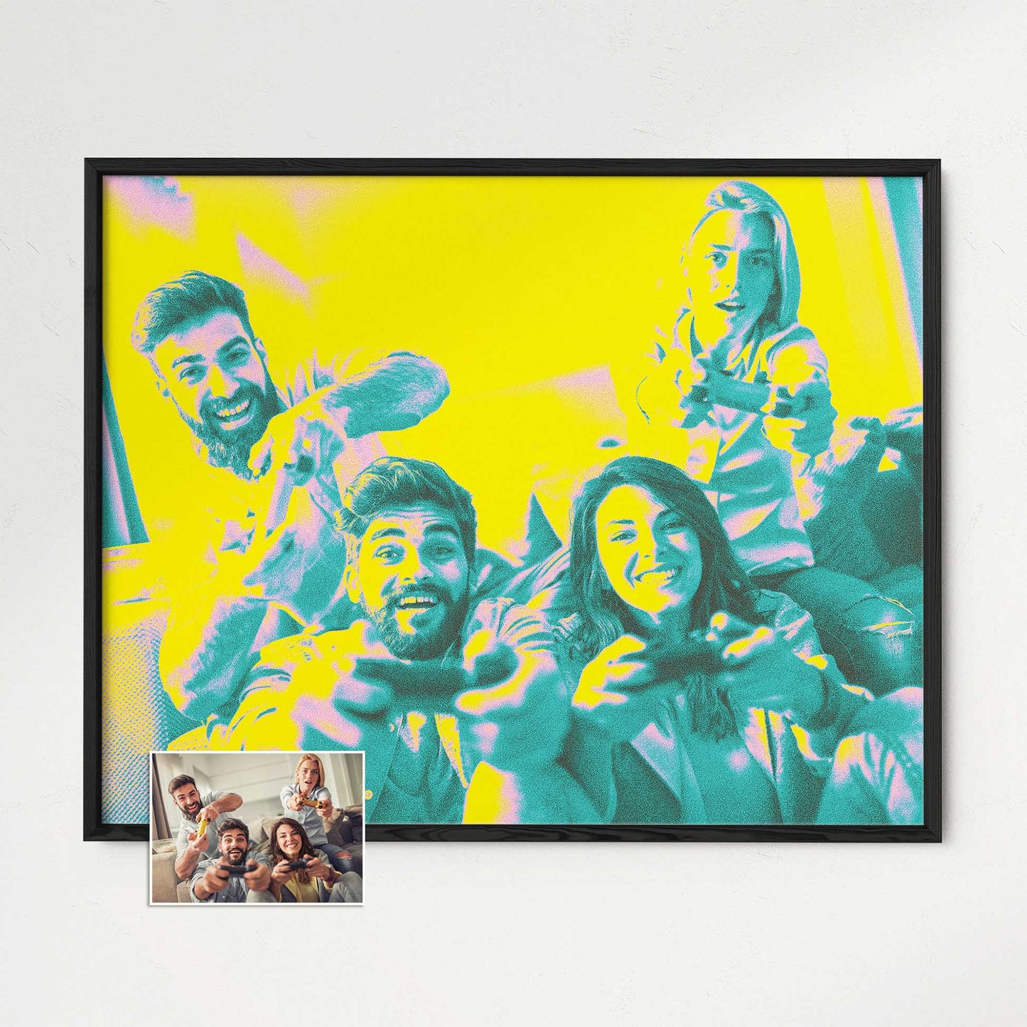 Add a burst of vibrant color to your walls with a Personalised Acid Yellow Framed Print. Its bright and vivid design creates a unique and creative atmosphere in your home. Crafted with a wooden frame and printed on museum-quality paper