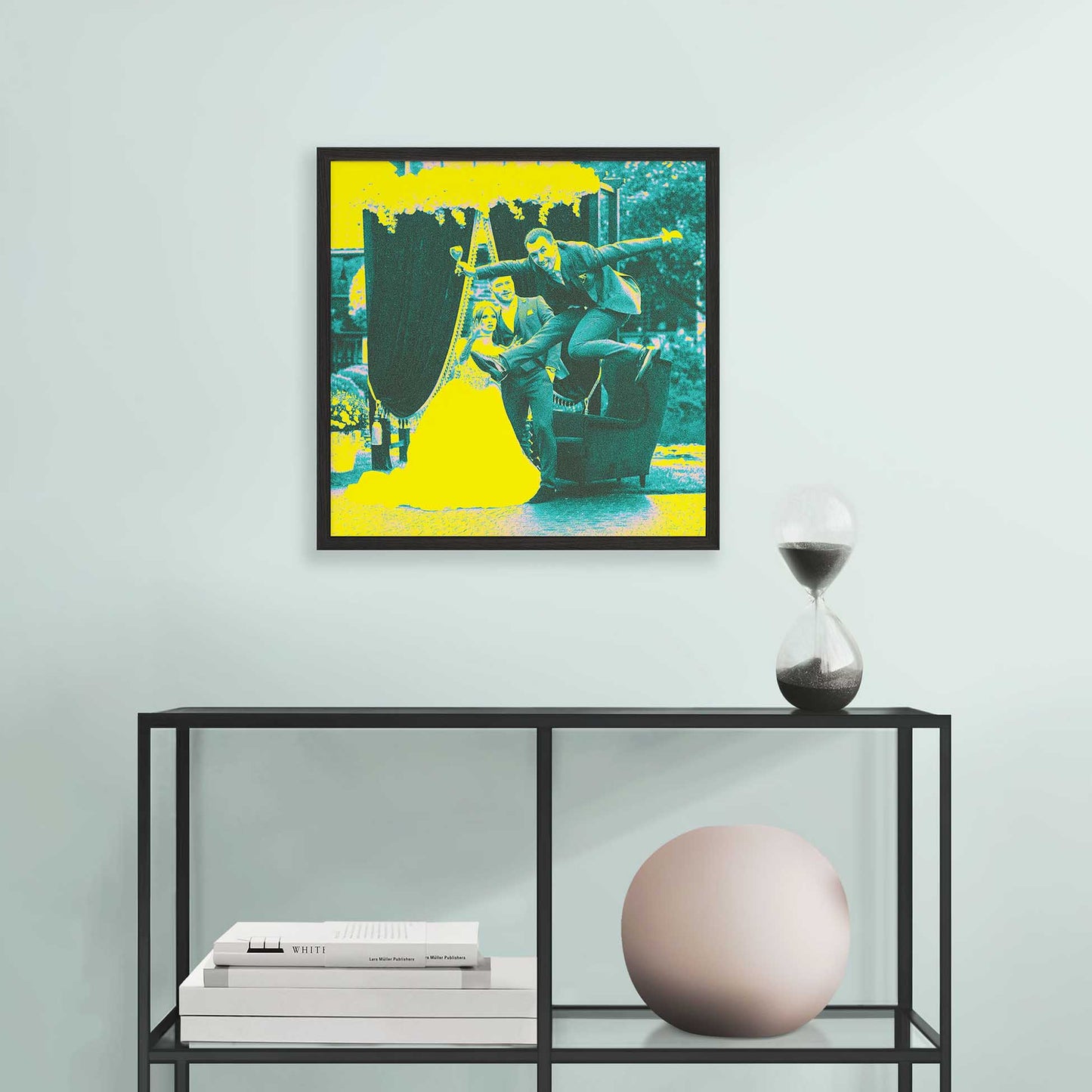 Experience the allure of a Personalised Acid Yellow Framed Print. Its vibrant and bright colors create a vivid and colorful ambiance in your home decor. Crafted with a wooden frame and printed on museum-quality paper, artwork unique