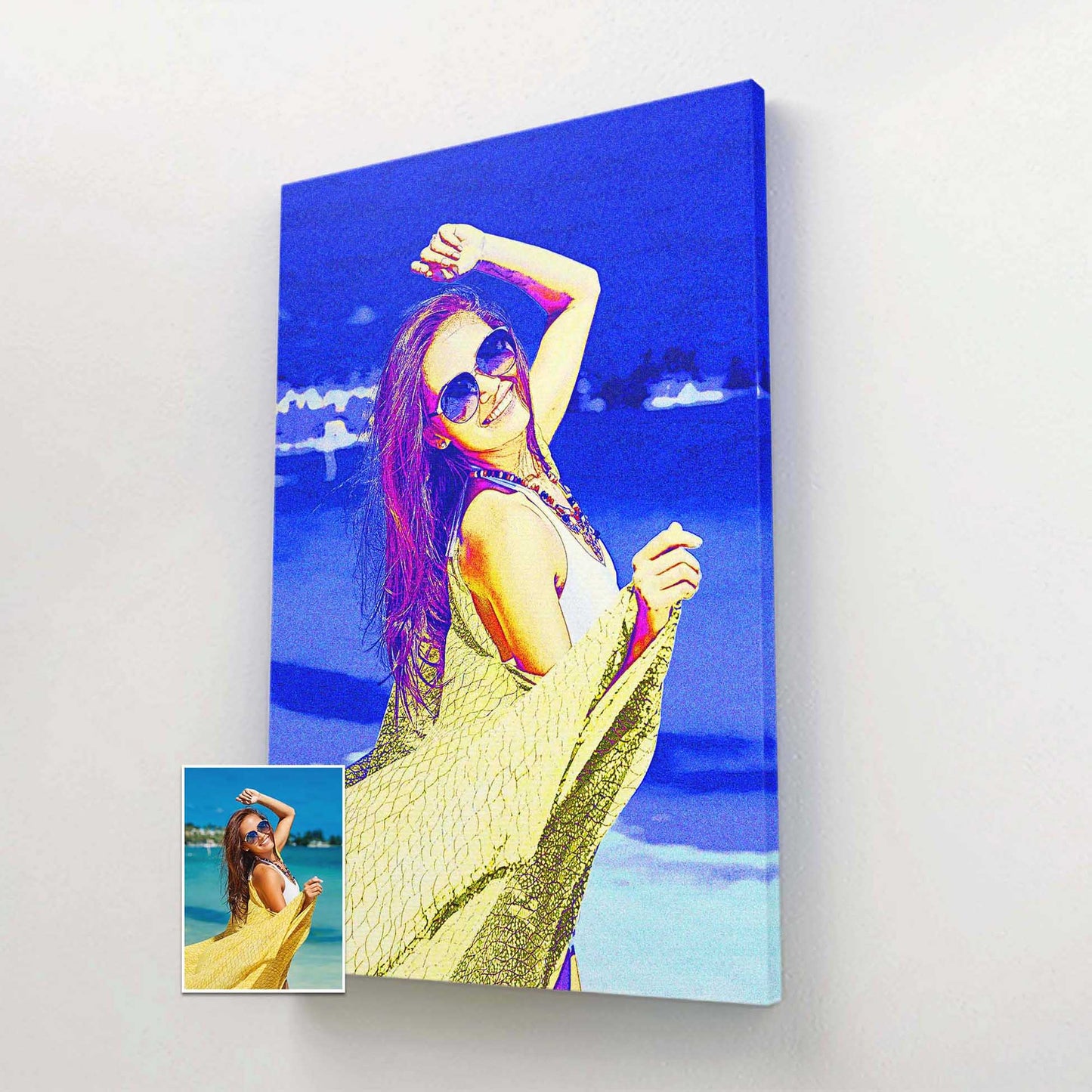 Transform your walls with a Personalised Blue & Purple Canvas