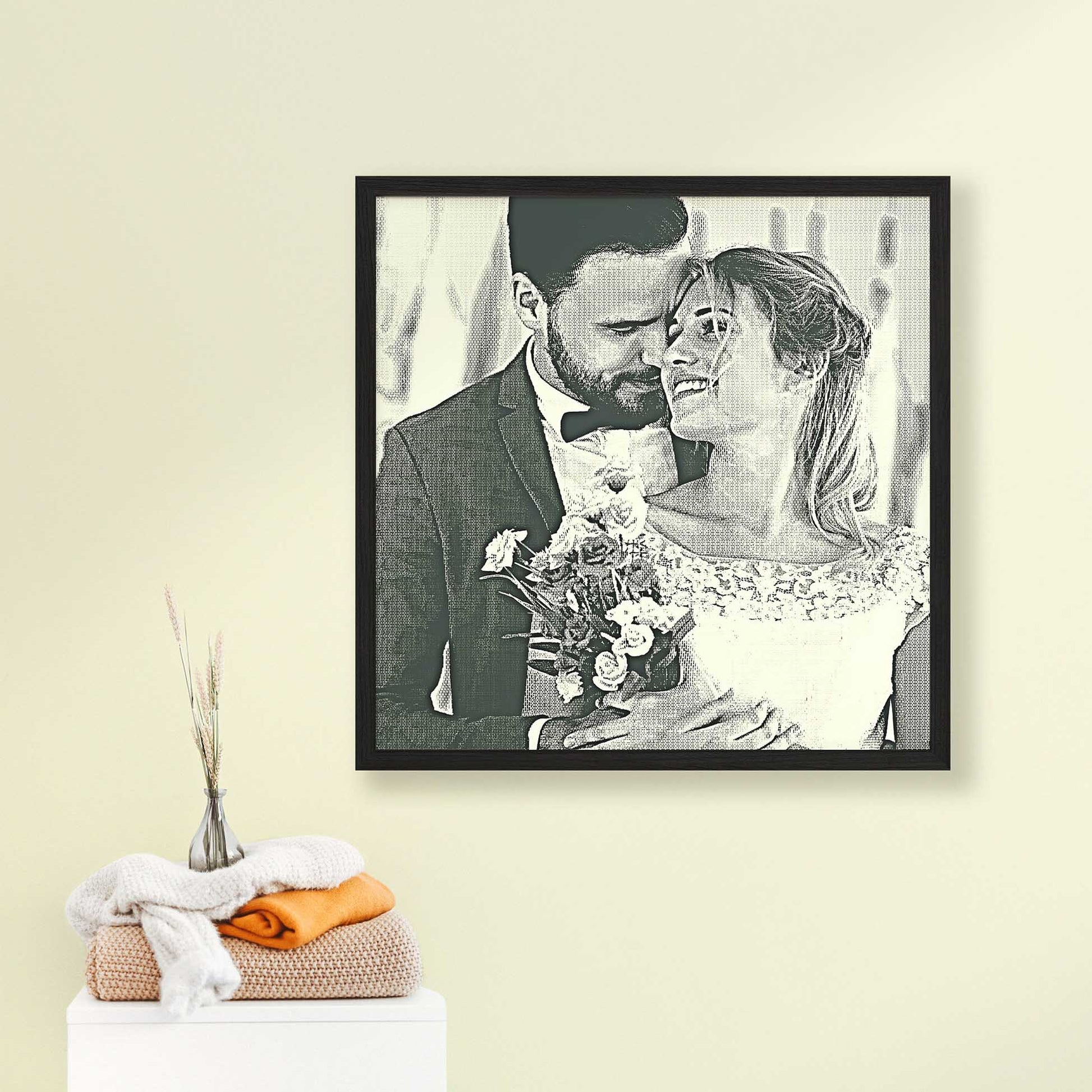 Immerse yourself in the beauty of our Personalised Money Engraved Framed Print. Its chic and modern design, accompanied by fine digital art, brings a touch of luxury to your space. This unique and original artwork, printed from your photo
