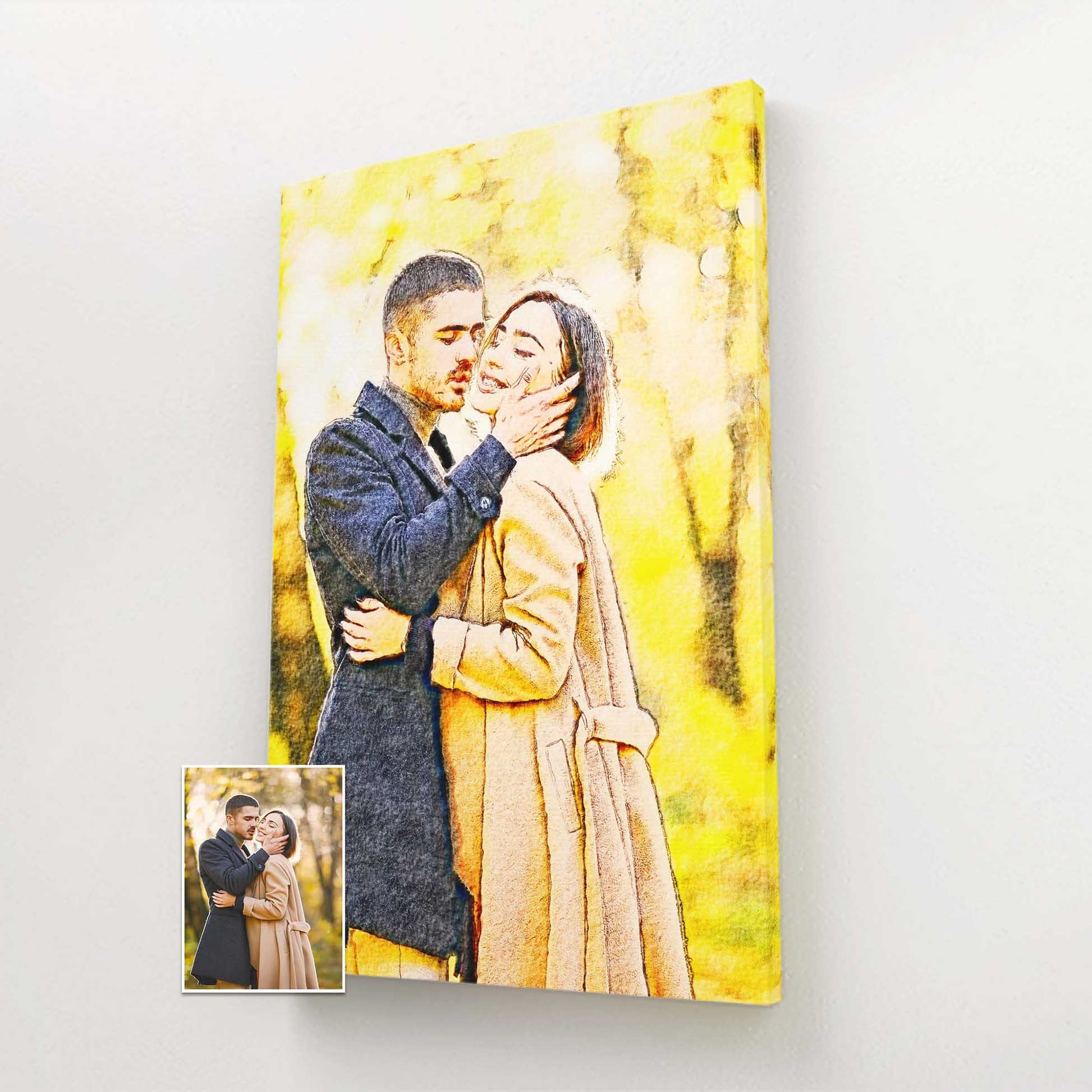 Elevate your decor with Personalised Just Watercolor Canvas
