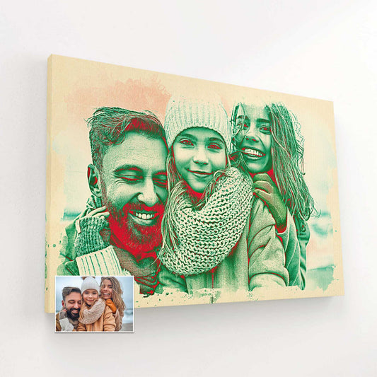 Elevate your space with a Personalised Architect Watercolor Canvas, featuring a painting created from your photo