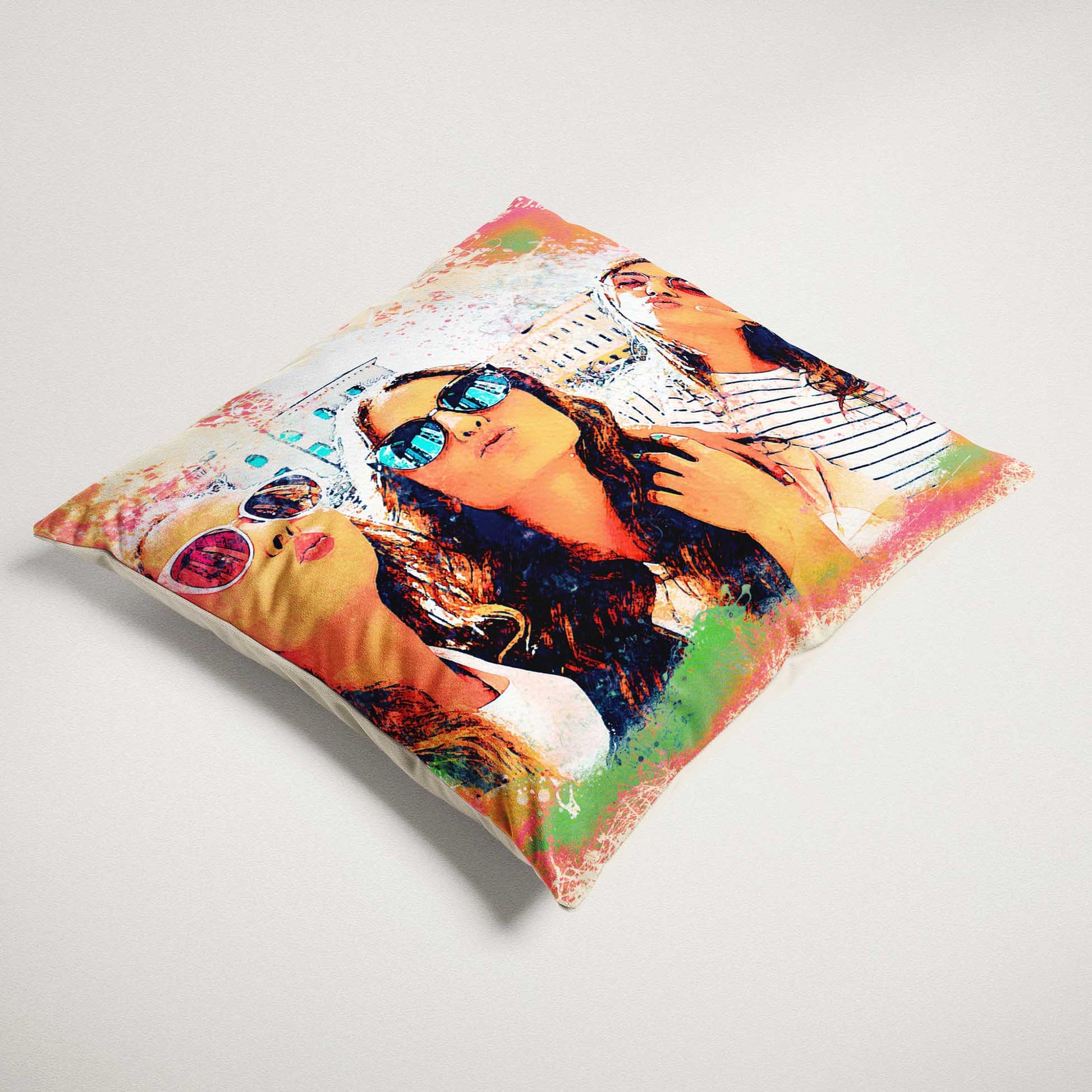 Immerse yourself in the vibrant world of the Personalised Watercolor Splash Cushion. Its cosy and comfortable texture invites you to relax and enjoy the moment. The exciting and unique watercolor splash design adds a burst of creativity 