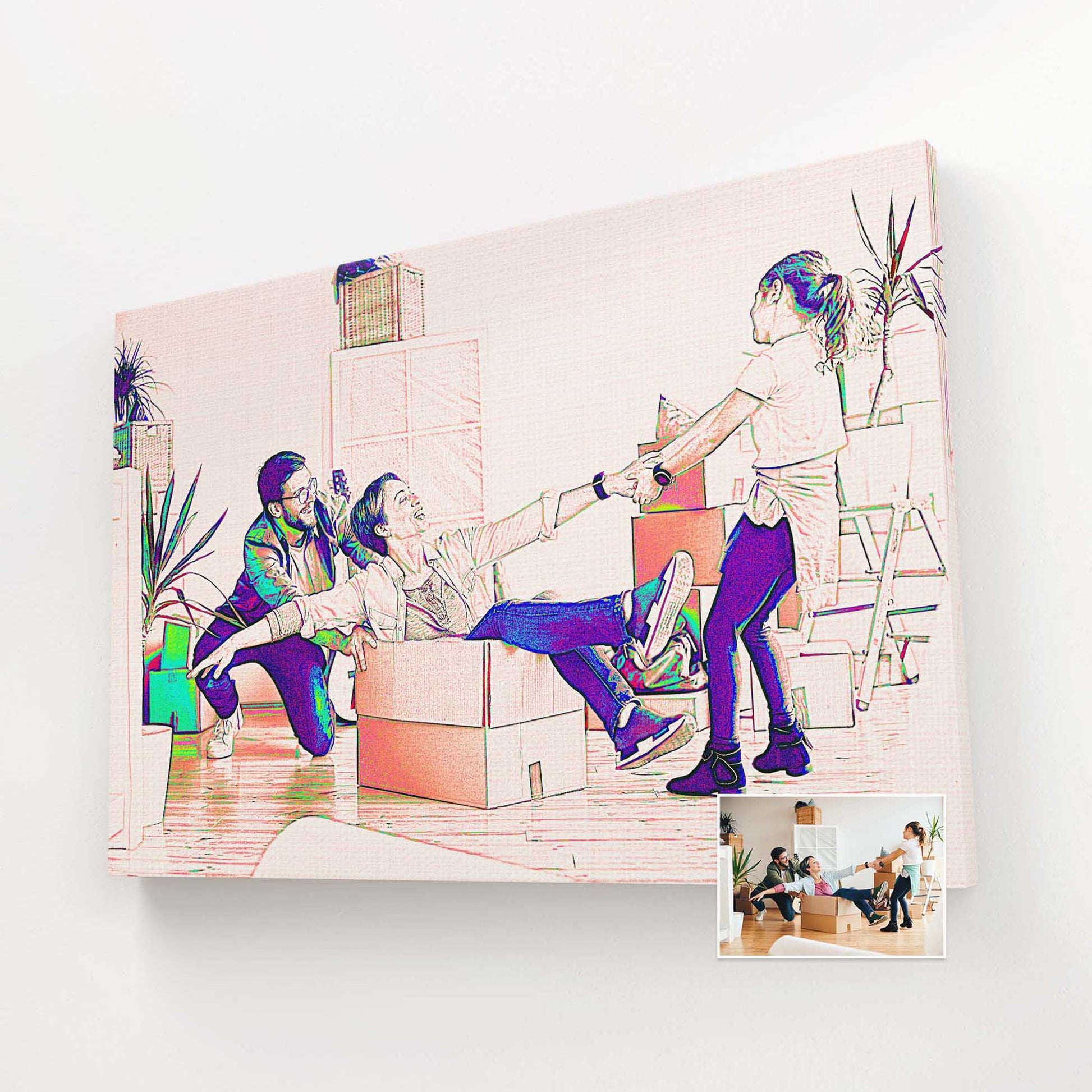 Personalised Pencil Drawing Canvas: A Colorful and Sharp Visual Delight Discover the magic of a personalized pencil drawing canvas