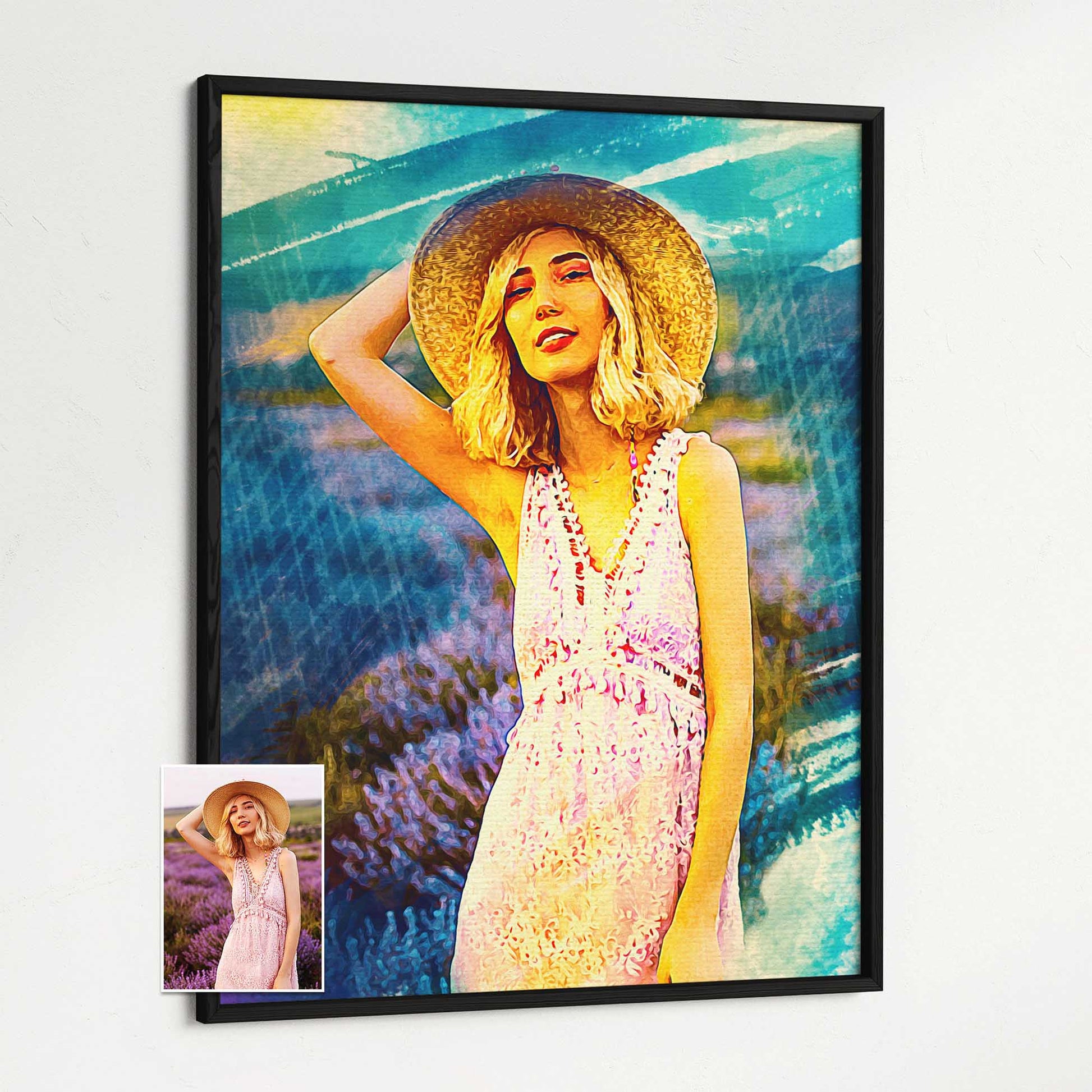 Transform your space with our Personalised Artistic Brush Painting Framed Print. This exquisite artwork, created from your photo, is a true masterpiece of design. The imaginative brushstrokes and fresh colors bring a sense of beauty