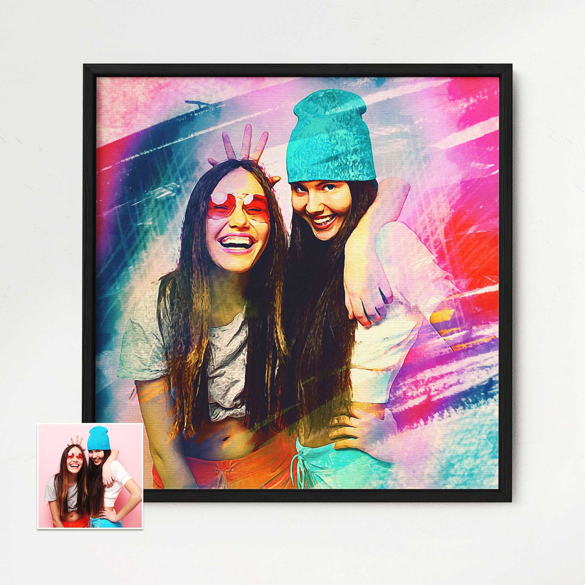 Elevate your interior design with our Personalised Artistic Brush Painting Framed Print. This original artwork, created from your photo, is a true expression of imagination and creativity. The beautiful brushwork and vibrant colors
