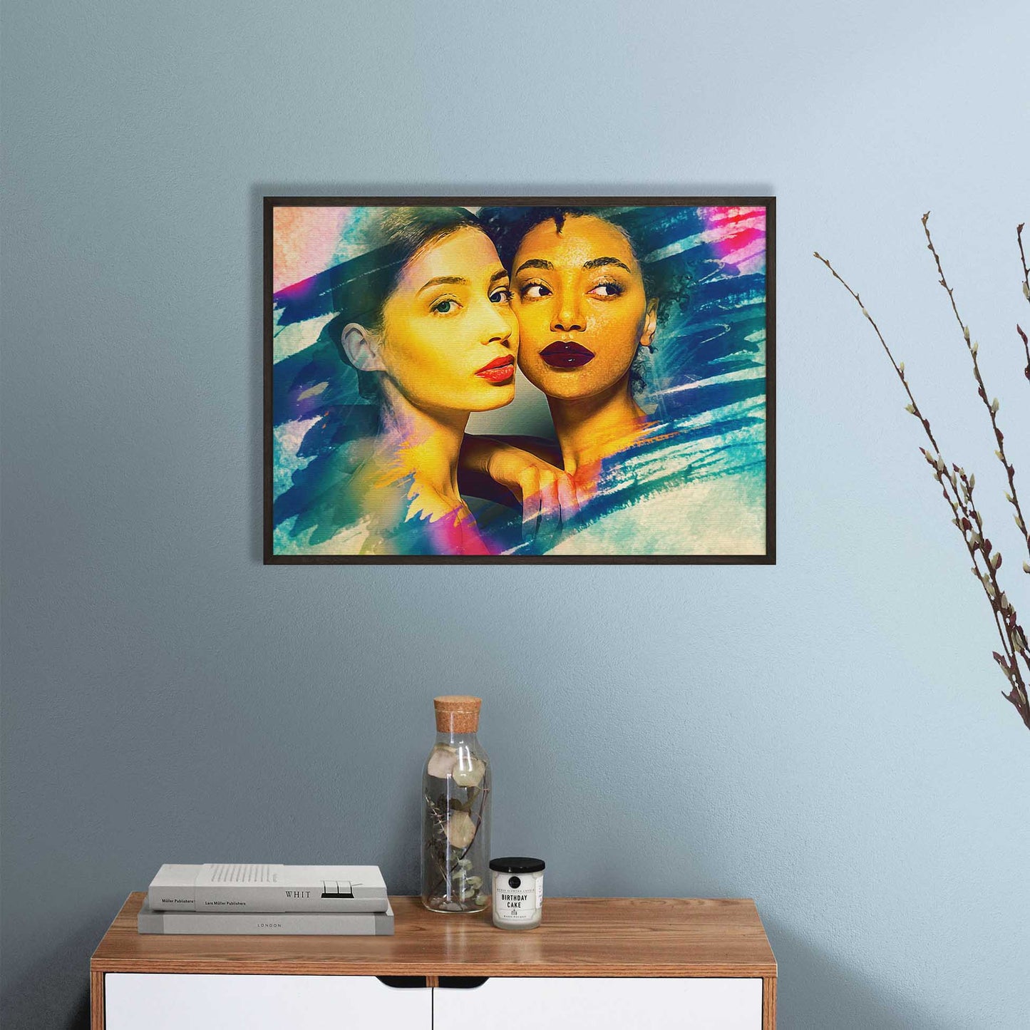 Celebrate the power of art with our Personalised Artistic Brush Painting Framed Print. Crafted from your photo, this unique artwork is a testament to originality and creativity. The beautiful watercolor-style brushwork and imaginative design