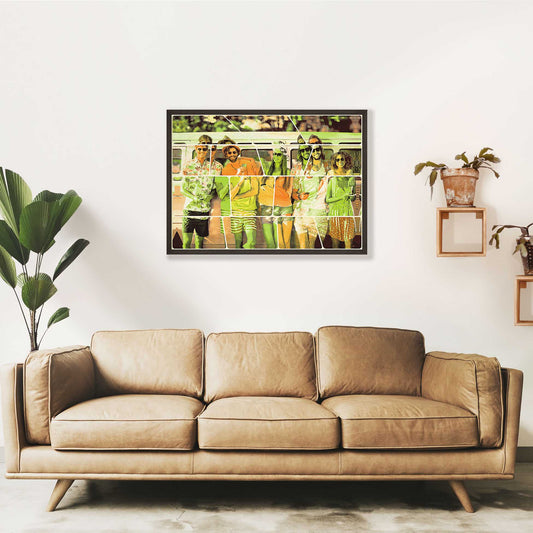 With its cool old-school texture and a full-color vintage designer filter, this custom print is a visual masterpiece. The vivid green and orange hues burst off the frame, igniting your imagination and creativity like no other