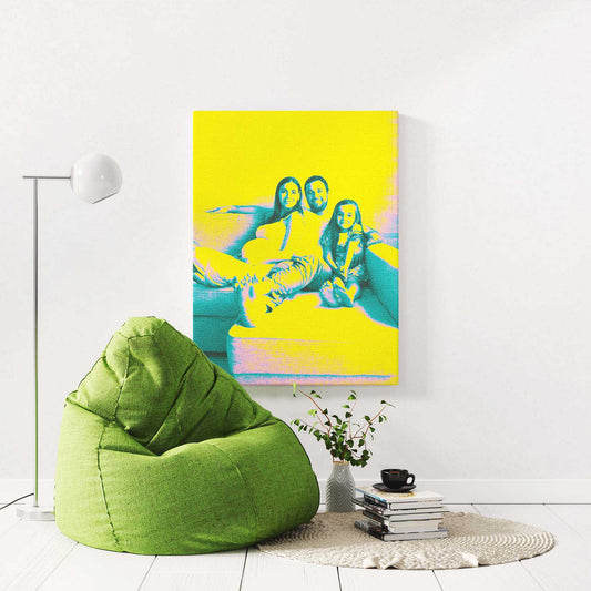 Our acid yellow canvas is designed to bring the cool, fun, and funky vibes to your home or office decor. Its vibrant and bright design is sure to make a statement and become the focal point of any room