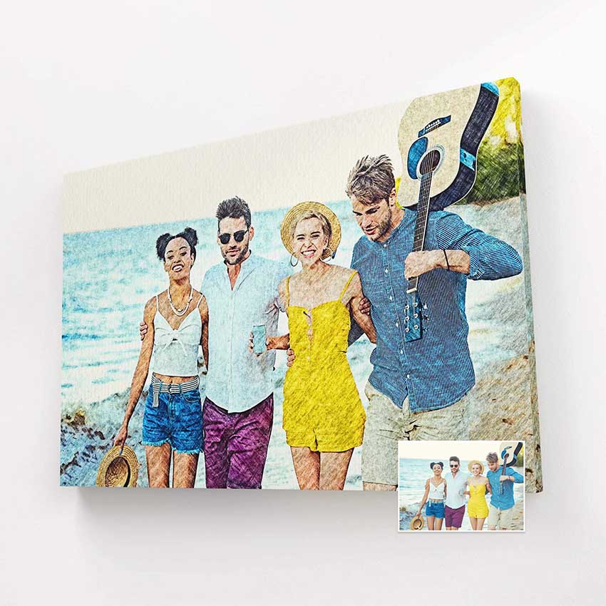 Elevate your home decor with our personalized drawing and sketch canvas collection. Each piece is meticulously created by skilled artists, transforming your photos into unique and captivating art pieces