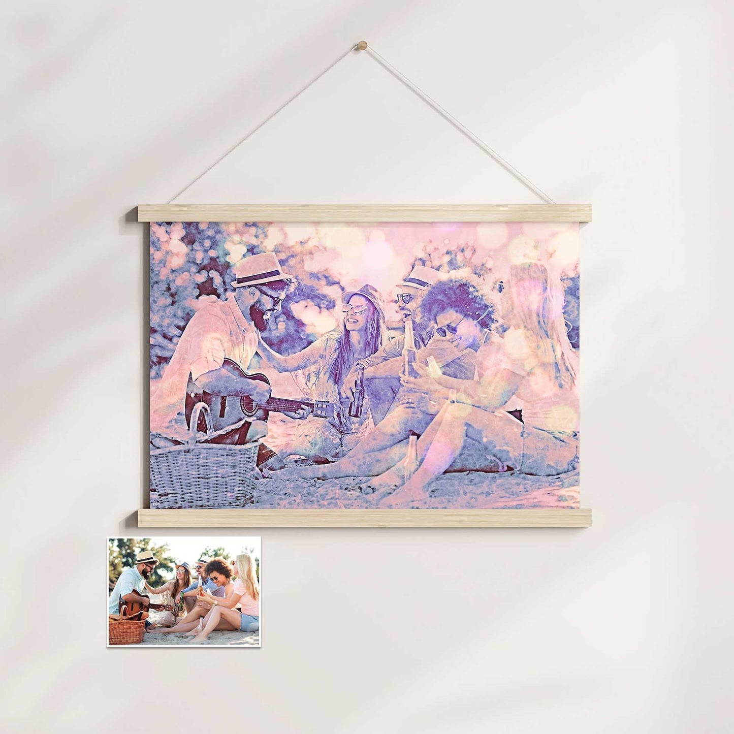 Infuse your space with a burst of creativity and positive energy with the Personalised Special Purple FX Poster Hanger. By transforming your photos into vibrant prints with a special effect filter in stunning purple hues