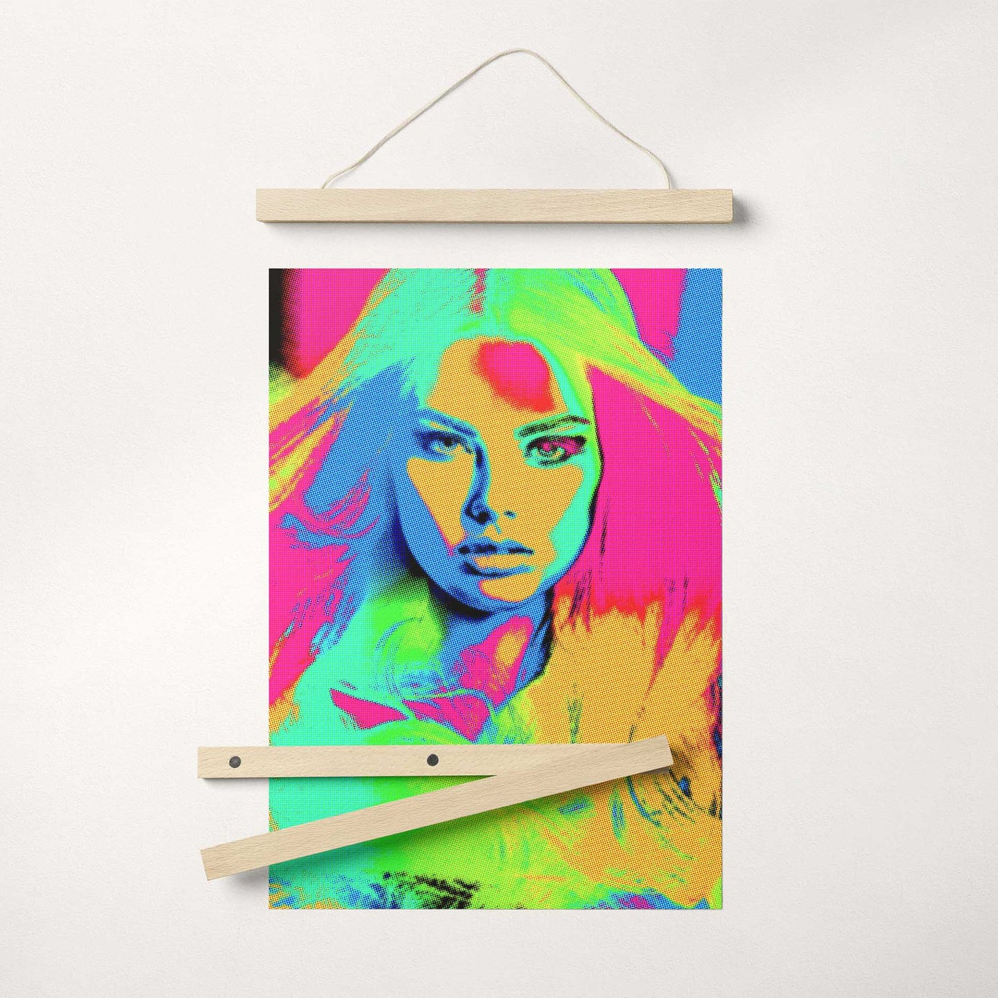 Add a touch of urban charm to your space with the Personalised Graffiti Street Art Poster Hanger. Its cool graffiti style and street art filter create a vibrant and dynamic wall art decor that stands out