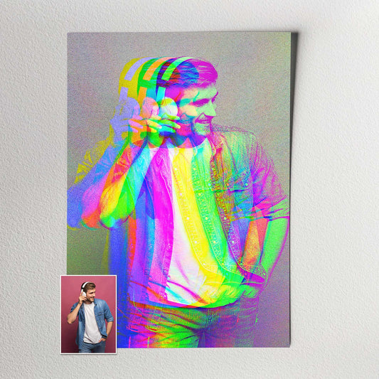 Transform your cherished memories into a Personalised Anaglyph 3D Print! This modern and chic artwork adds a 3D filter effect to your photo, creating a minimalist and elegant piece that will elevate any space, cool and beautiful design 
