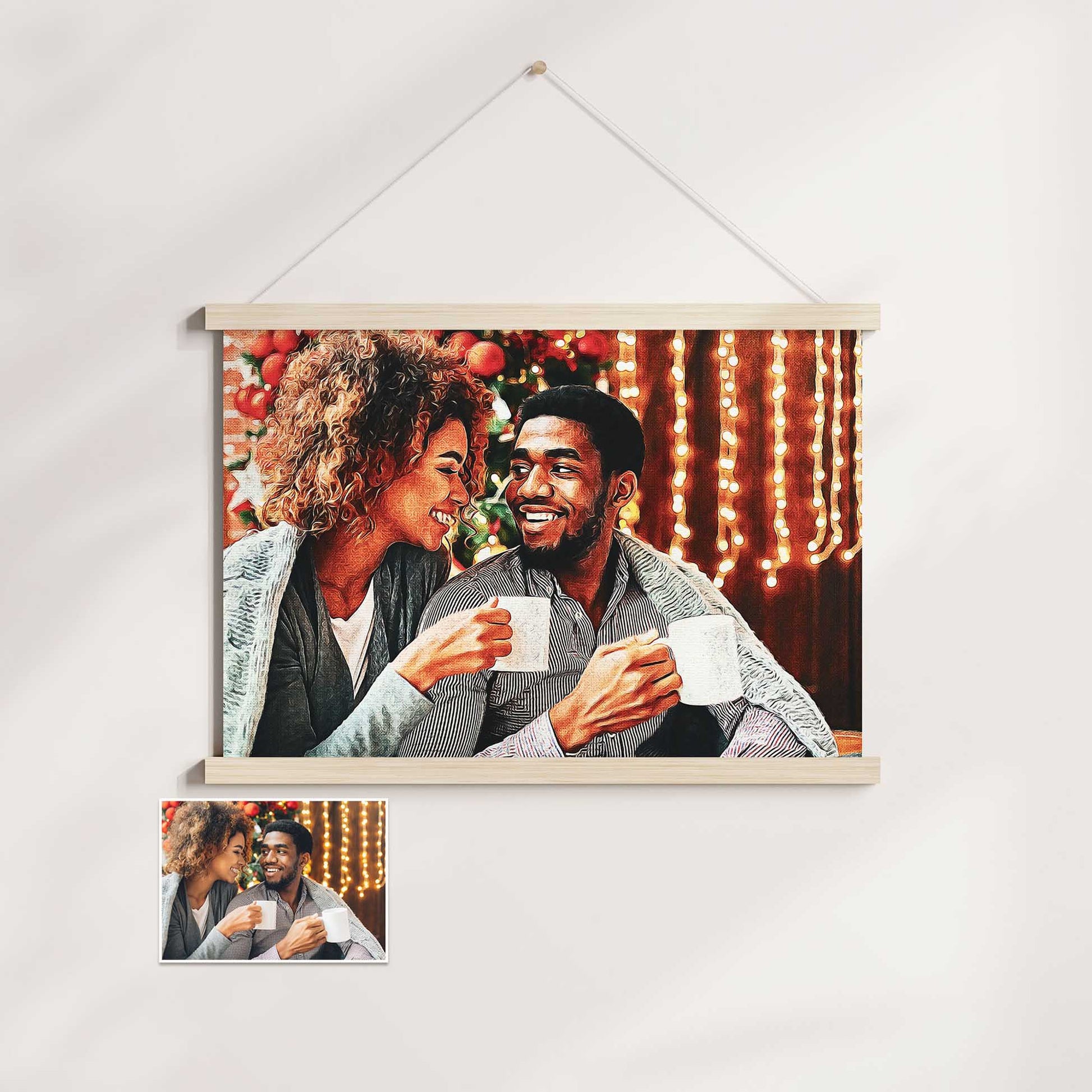 Transform your favorite photo into a timeless masterpiece with the Personalised Artistic Oil Painting Poster Hanger. This traditional oil painting captures the essence of classic art, featuring an authentic style that radiates sophistication