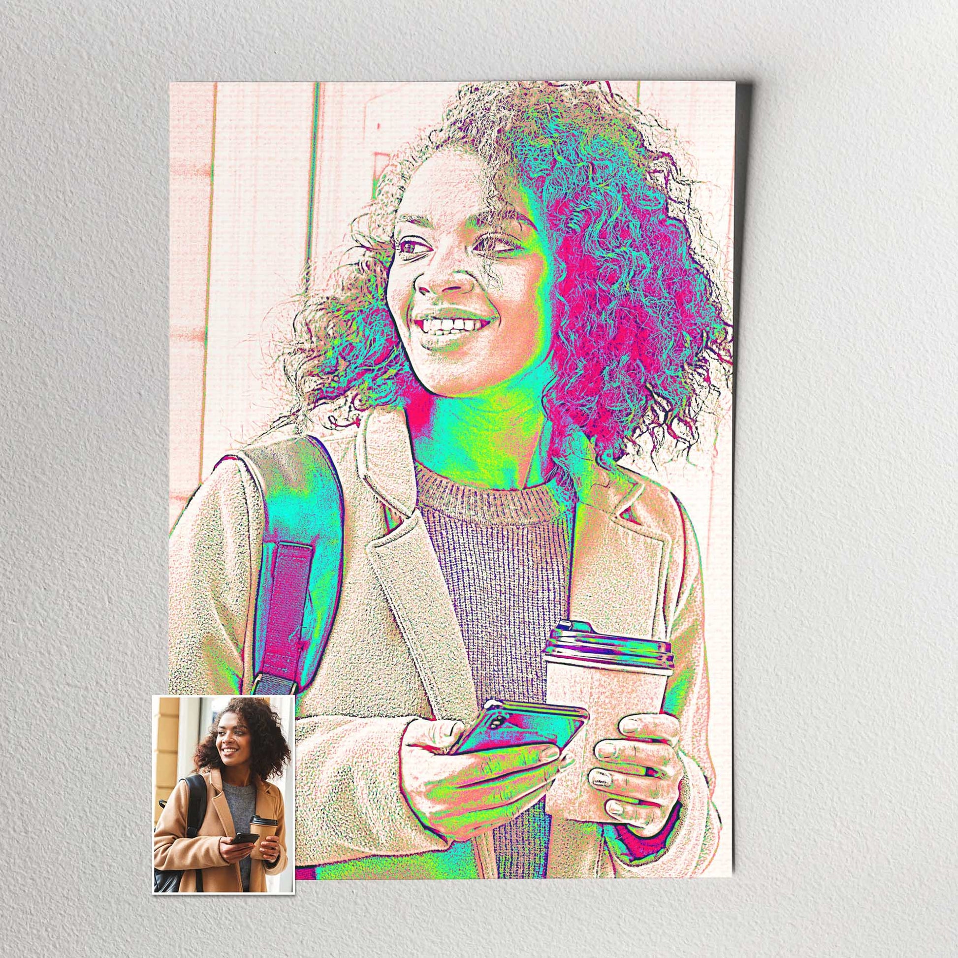 Experience the magic of a Personalised Pencil Drawing Print, bringing your photos to life with a vibrant and classy pencil effect. This fantastic artwork captures the beauty and joy of your memories, making it a great addition to your home 