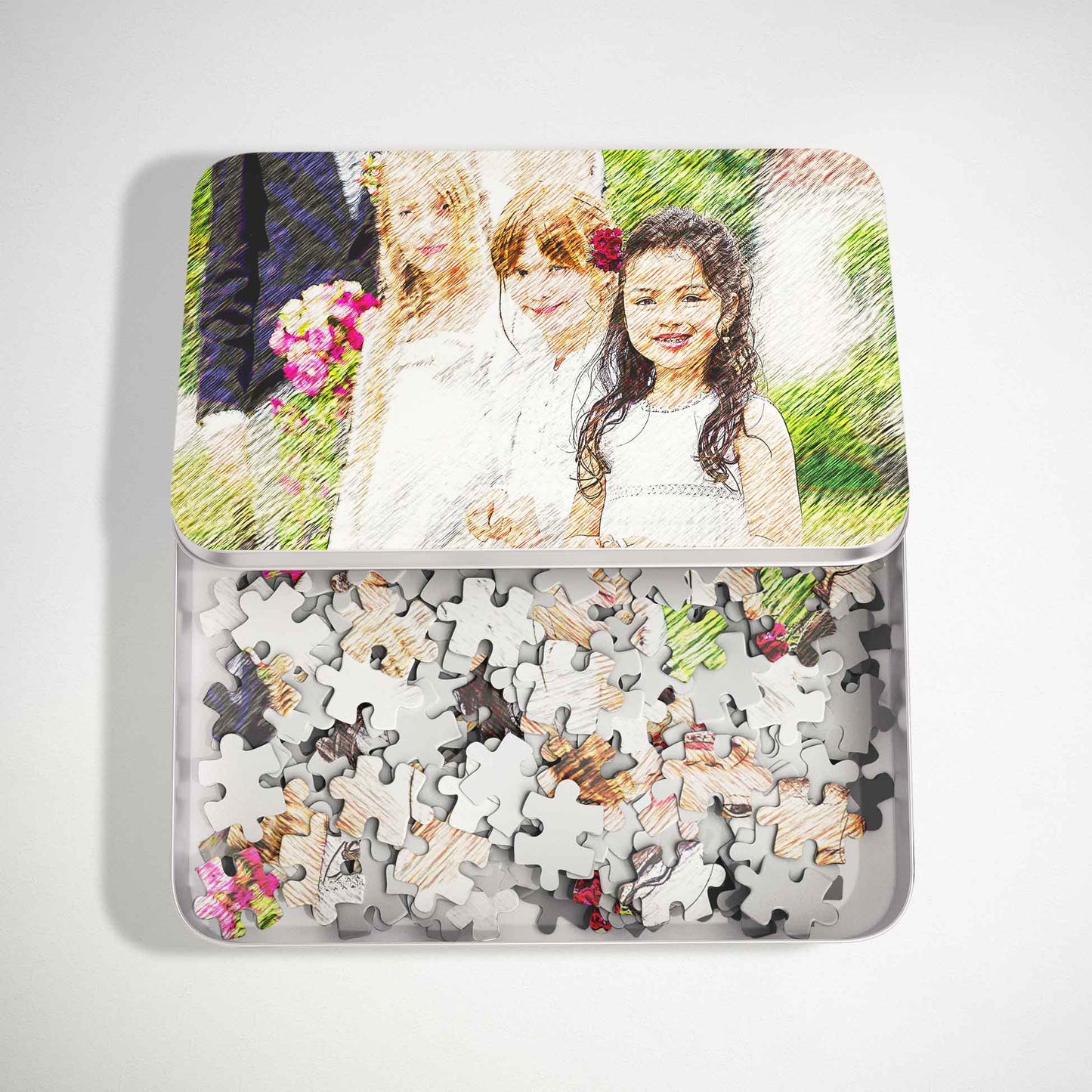 Unleash your creativity with our Personalised Artsy Illustration Jigsaw Puzzle, featuring a custom design crafted from your cherished photo. Each piece is a work of digital art, ensuring a unique and original puzzle experience