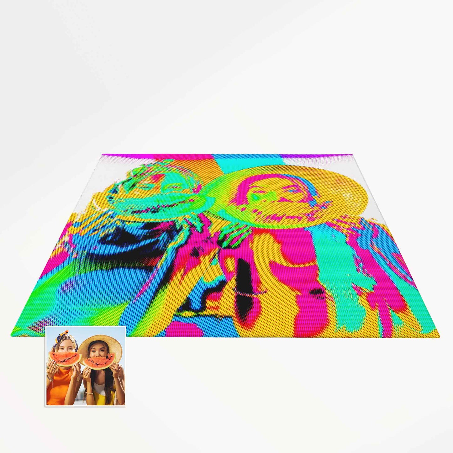 Add a pop of colour to your decor with our Personalised Pop Art Photo Rug Carpet Mat. Personalise with your own photos for a unique touch