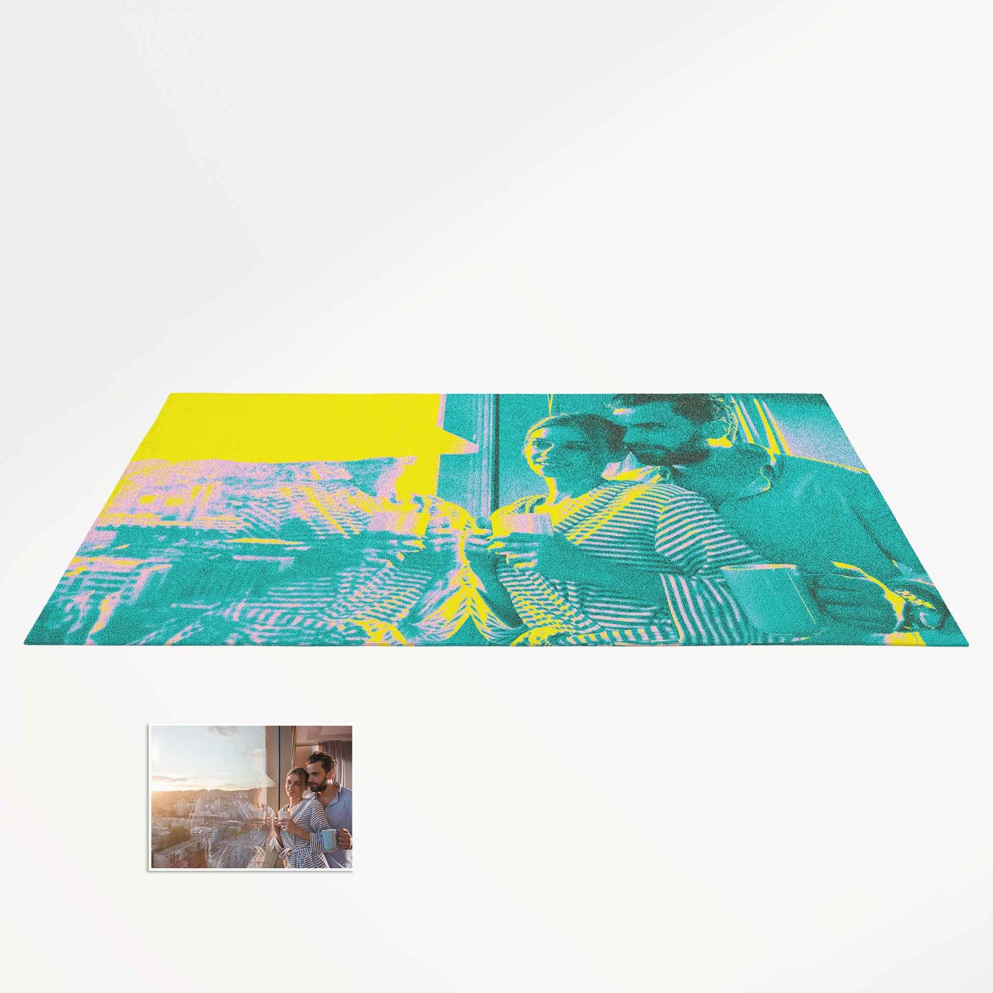 Add a splash of colour to your decor with our Acid Yellow Photo Rug. Personalise it with your own photo for a truly one-of-a-kind look