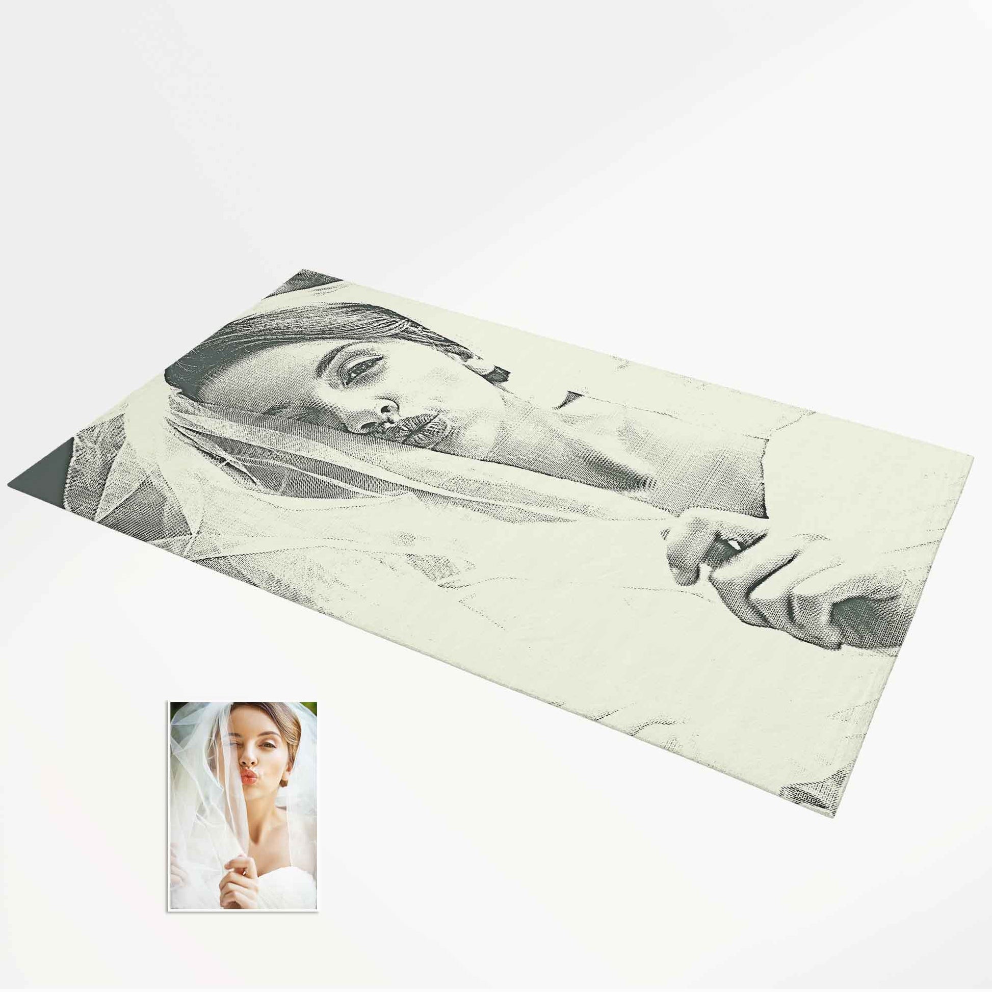 Experience personalised gifting at its finest with our Personalised Money Engraved Photo Rug. Turn memories into treasures of prosperity