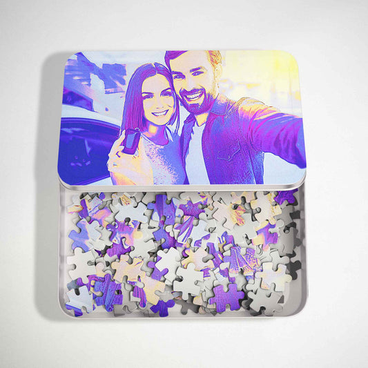 Make your loved one's day extra special! Gift them a Personalised Blue & Purple Jigsaw Puzzle. The beautiful and cheerful colors will brighten their spirits