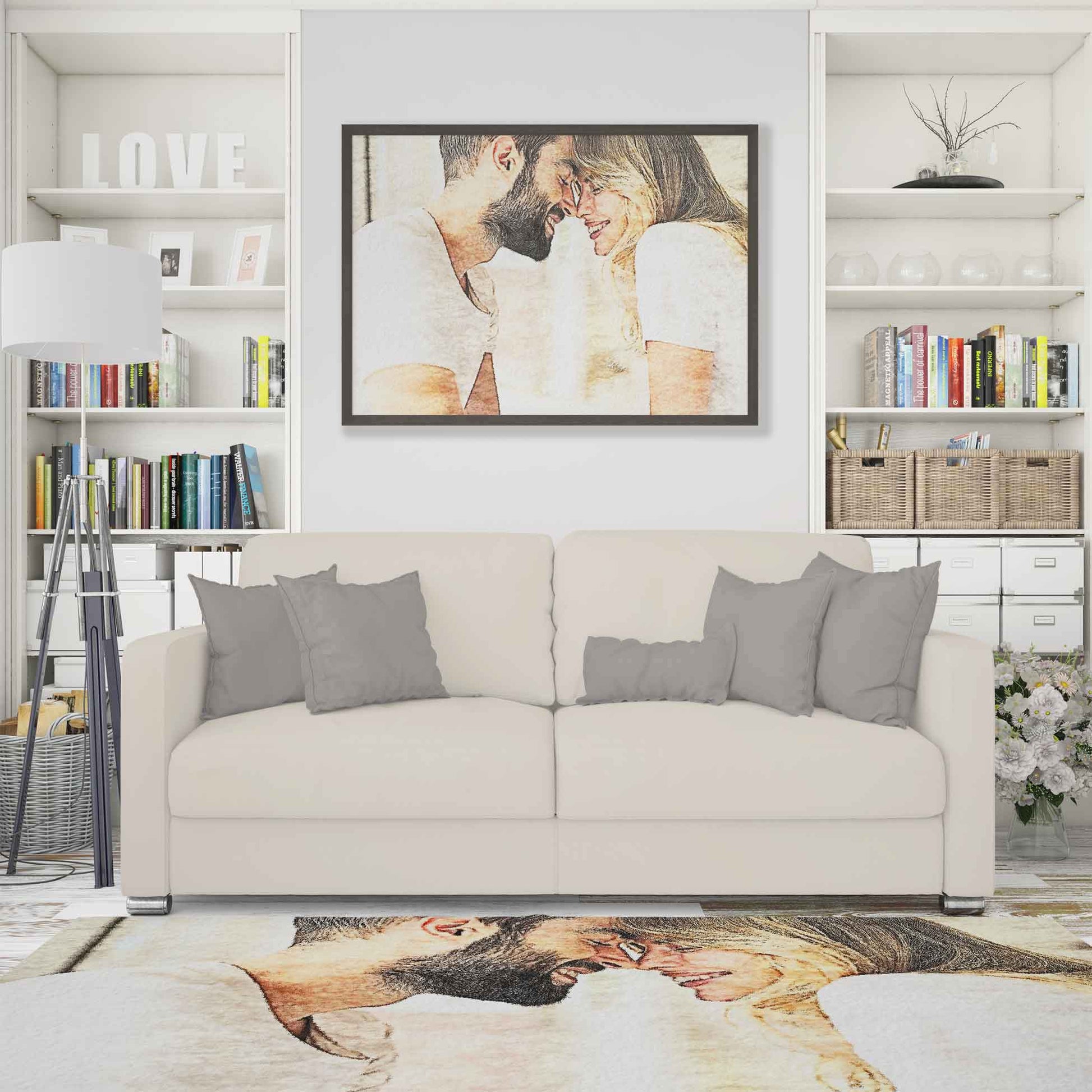 Indulge in the beauty of watercolours with our Personalised Watercolour Photo Rug collection. Elevate your decor with bespoke rugs that capture your favourite memories