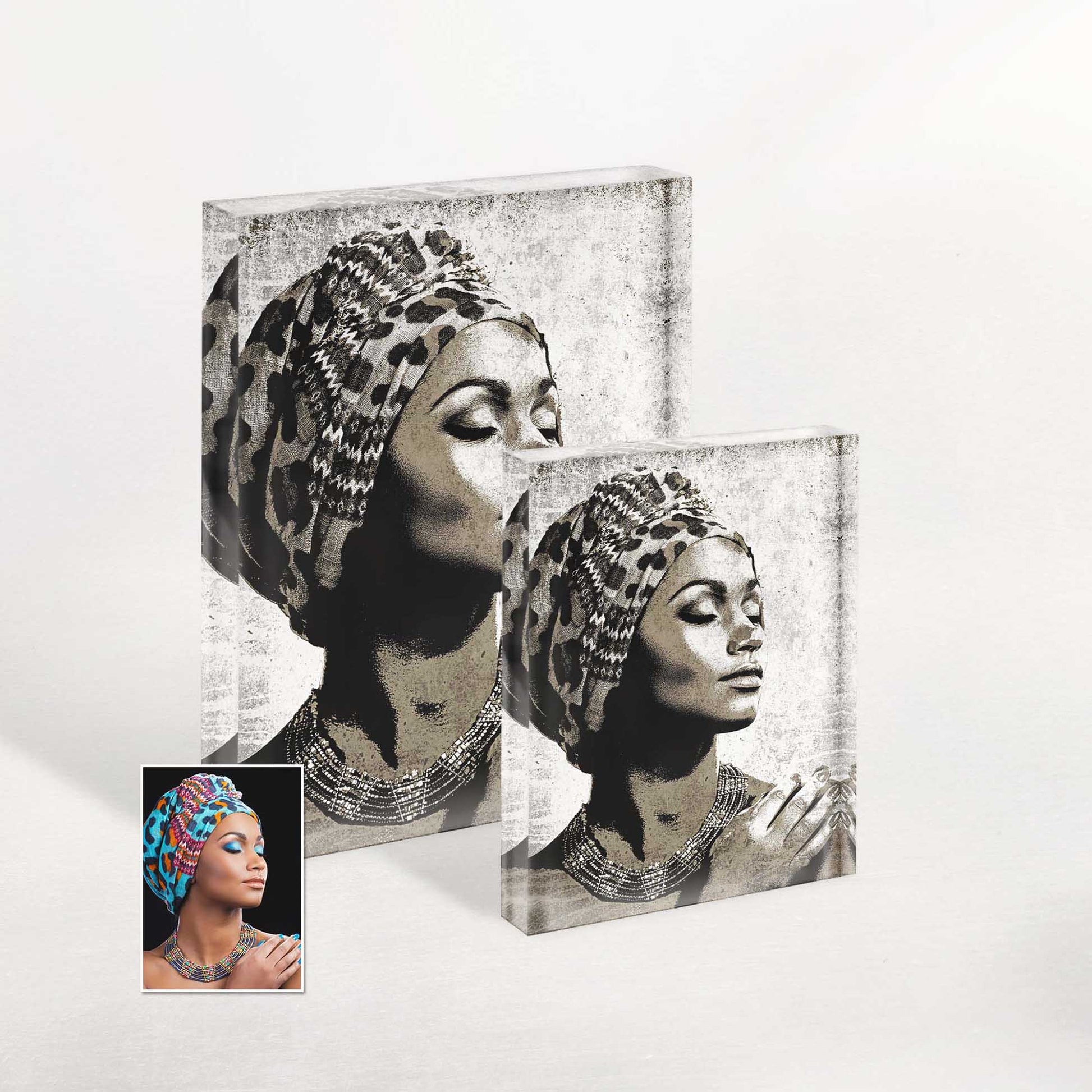 Personalised Black and White Street Art Acrylic Block Photo: A Unique Anniversary or Wedding Gift. Celebrate love and style with our chic and minimalist street art pieces