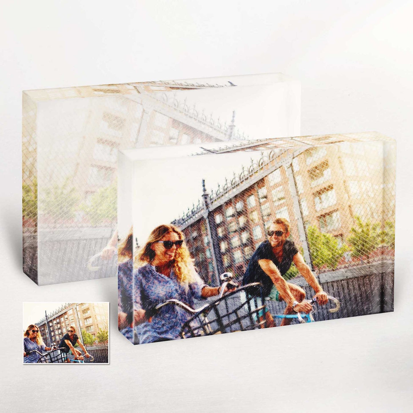 Add a touch of sophistication to your decor with our Personalised Colourful Drawing Acrylic Block Photo. Its chic and vibrant design showcases your family and friends in a unique and artistic way, making it a truly original and creative statement piece.