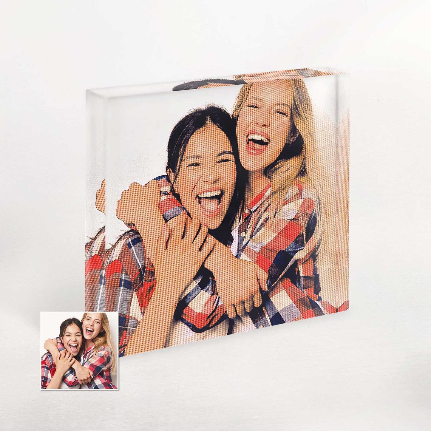 Unlock the creativity of your memories with our Personalised Retro Cartoon Filter Acrylic Block Photo. Its fun and nostalgic design turns your photo into an original artwork, making it a unique and creative gift that evokes a sense of joy and nostalgia.